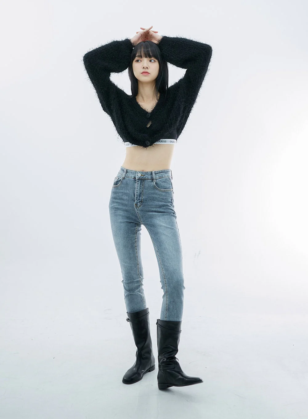 High Waist Long Skinny Pants OO04 - Image 13