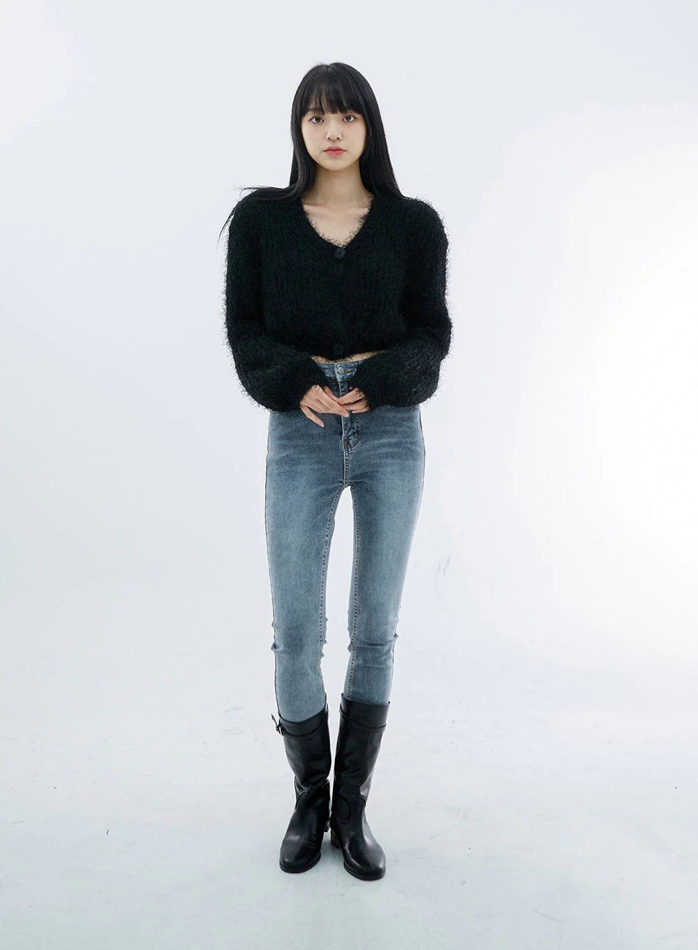 High Waist Long Skinny Pants OO04 - Image 4