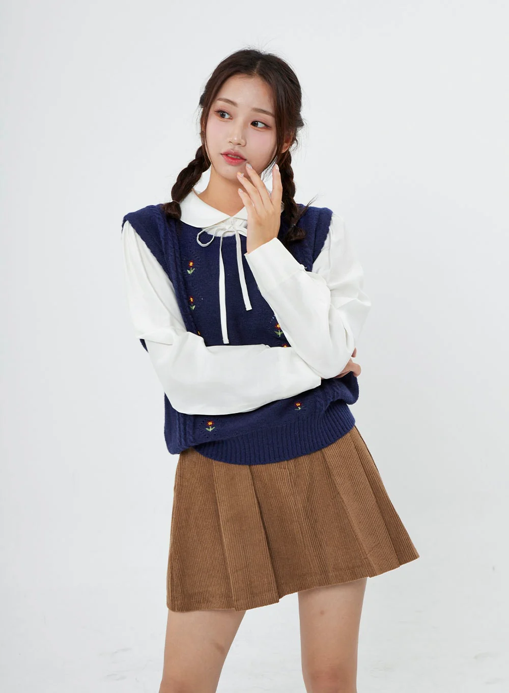 High Waist Pleated Mini Skirt BO12 - Image 10