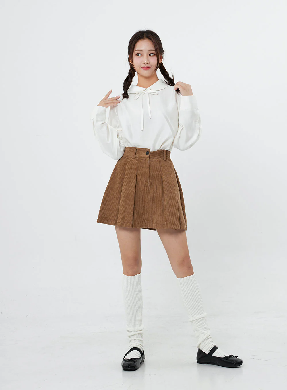 High Waist Pleated Mini Skirt BO12 - Image 3