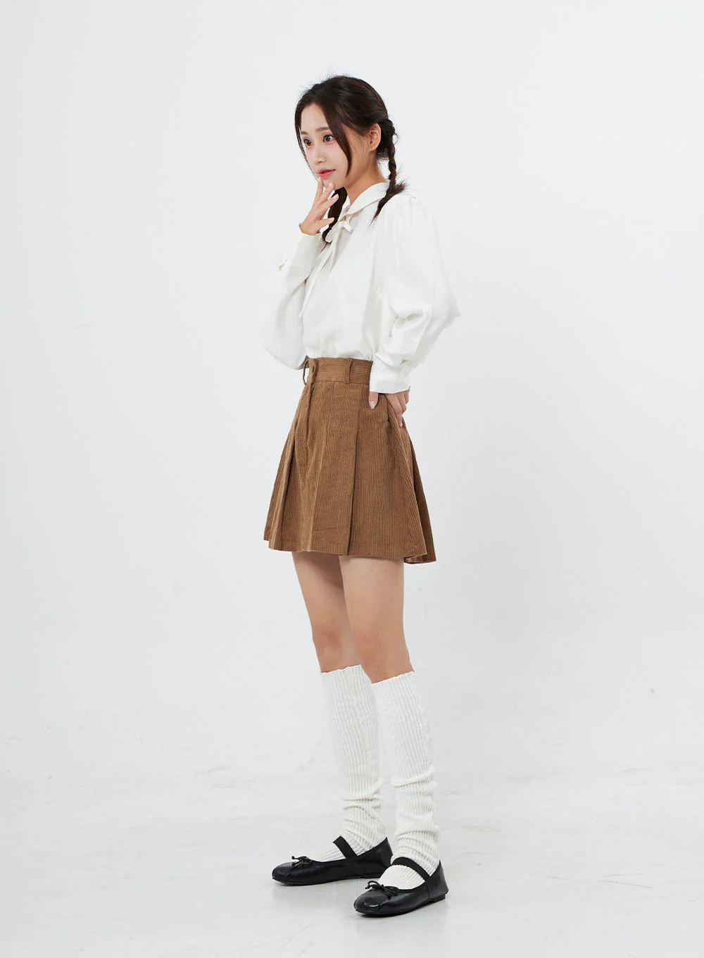High Waist Pleated Mini Skirt BO12 - Image 4