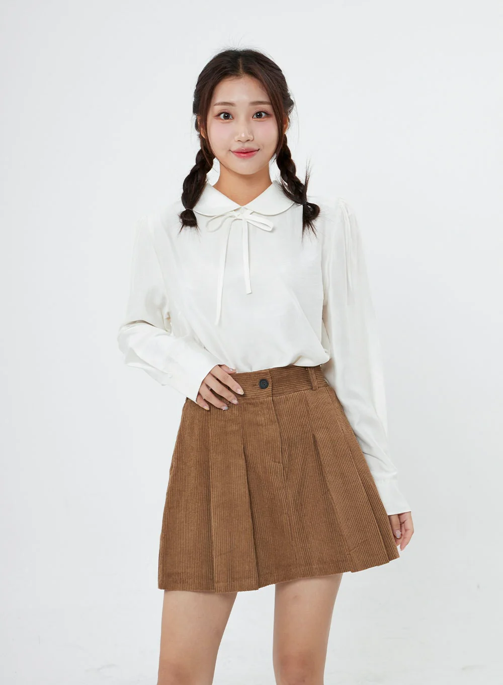 High Waist Pleated Mini Skirt BO12 - Image 9