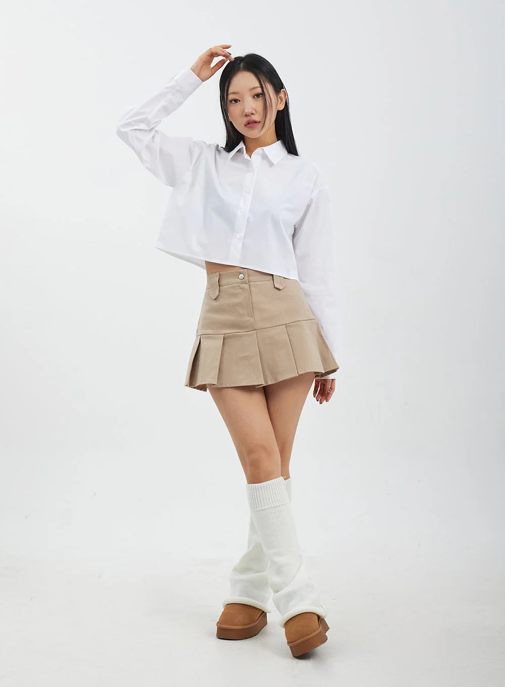 High Waist Pleated Mini Skirt CJ317 - Image 16