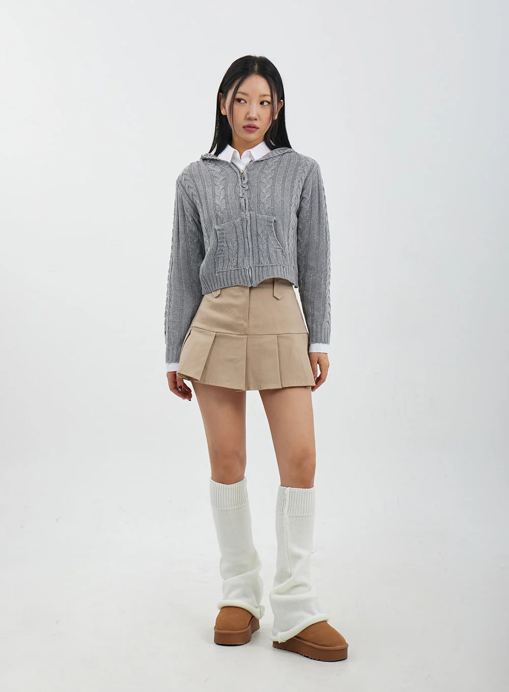 High Waist Pleated Mini Skirt CJ317 - Image 3