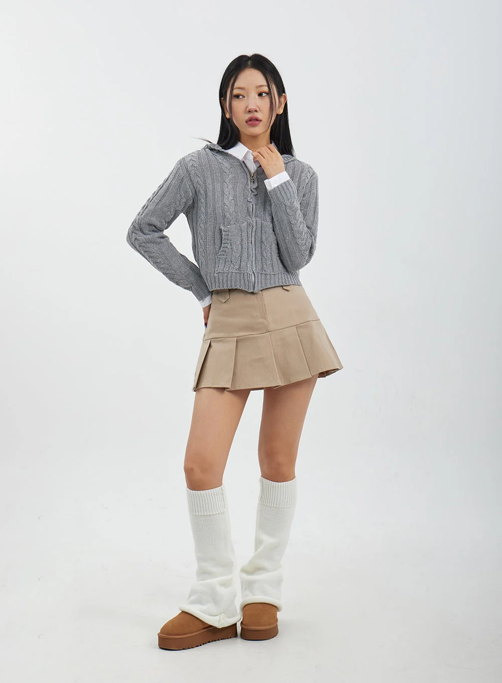 High Waist Pleated Mini Skirt CJ317 - Image 4