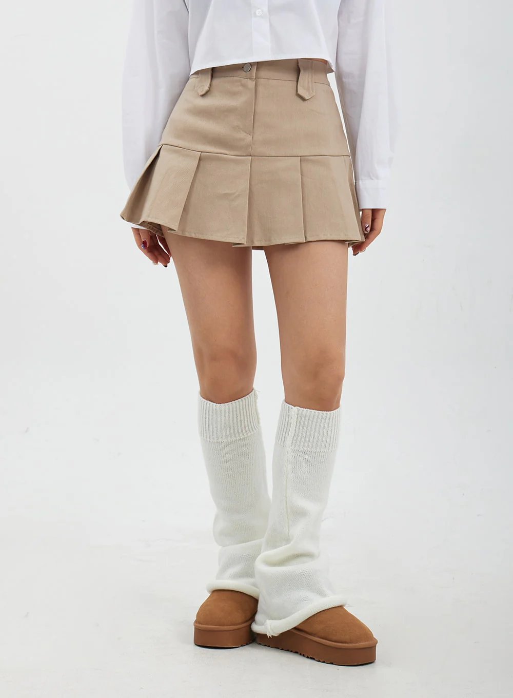 High Waist Pleated Mini Skirt CJ317 - Image 5