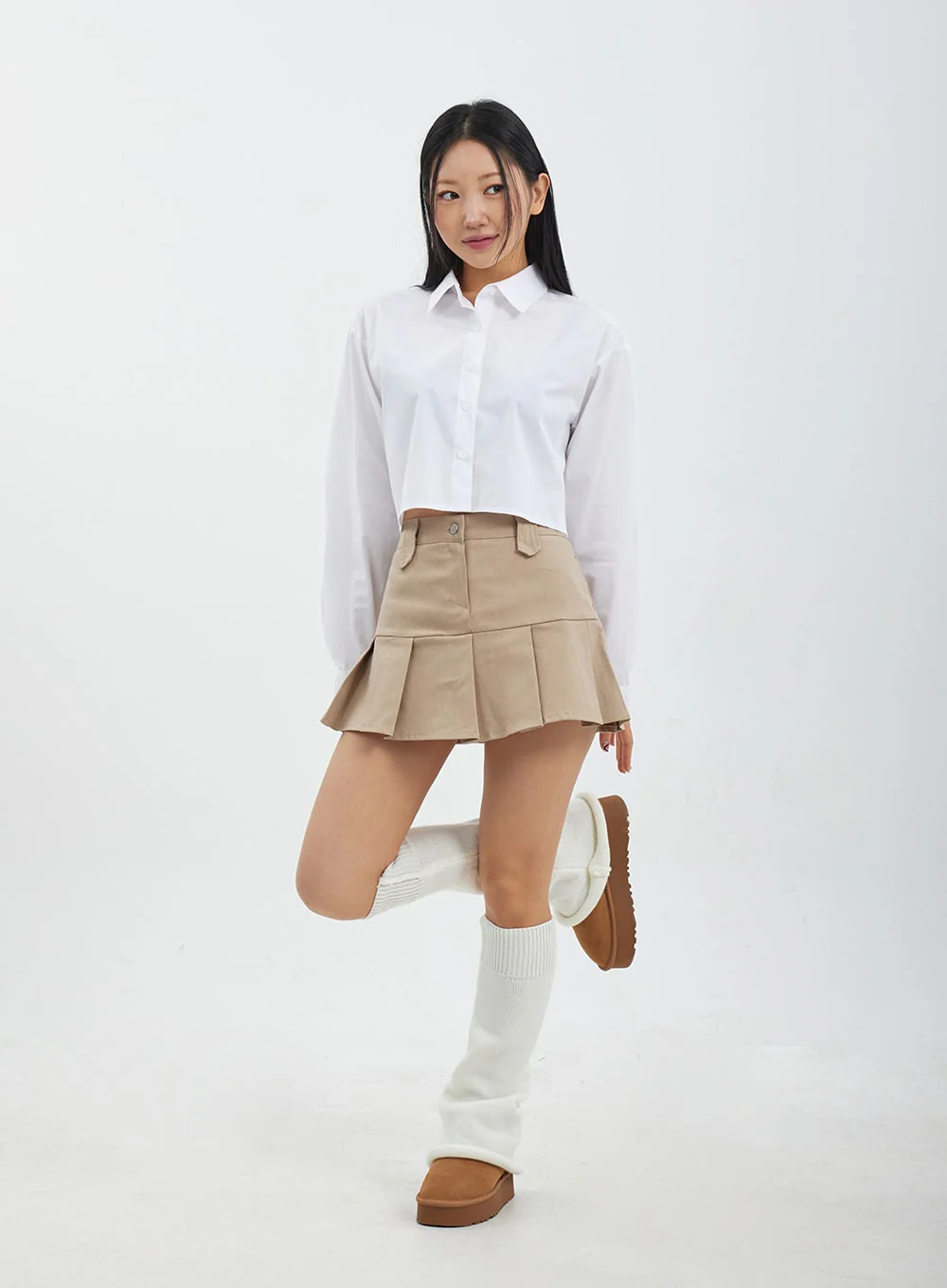 High Waist Pleated Mini Skirt CJ317 - Image 8