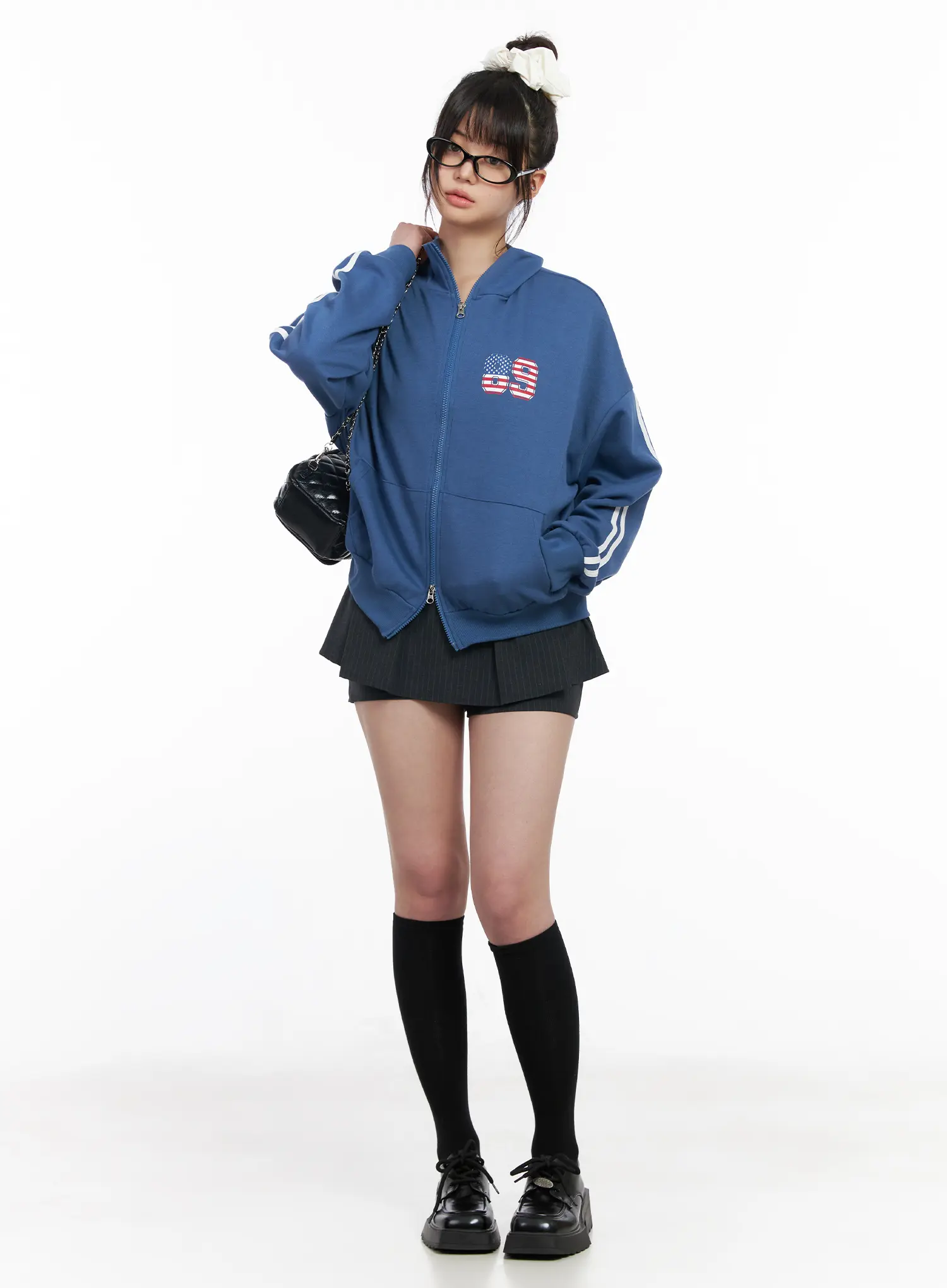 High-Waist Pleated Mini Skort CM512 - Image 2