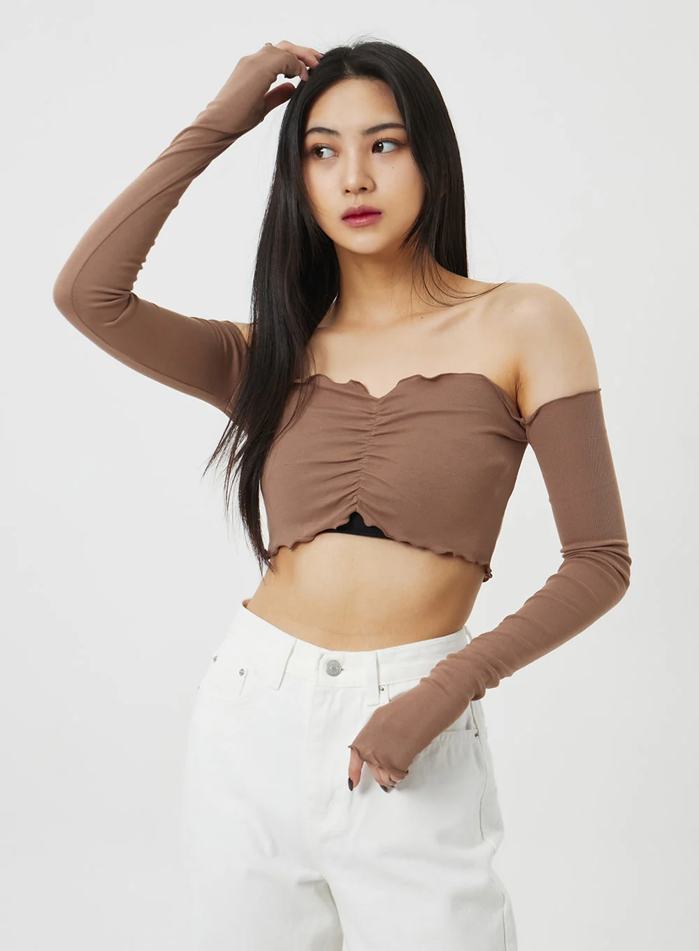 High Waist White Pants BF323 - Image 9