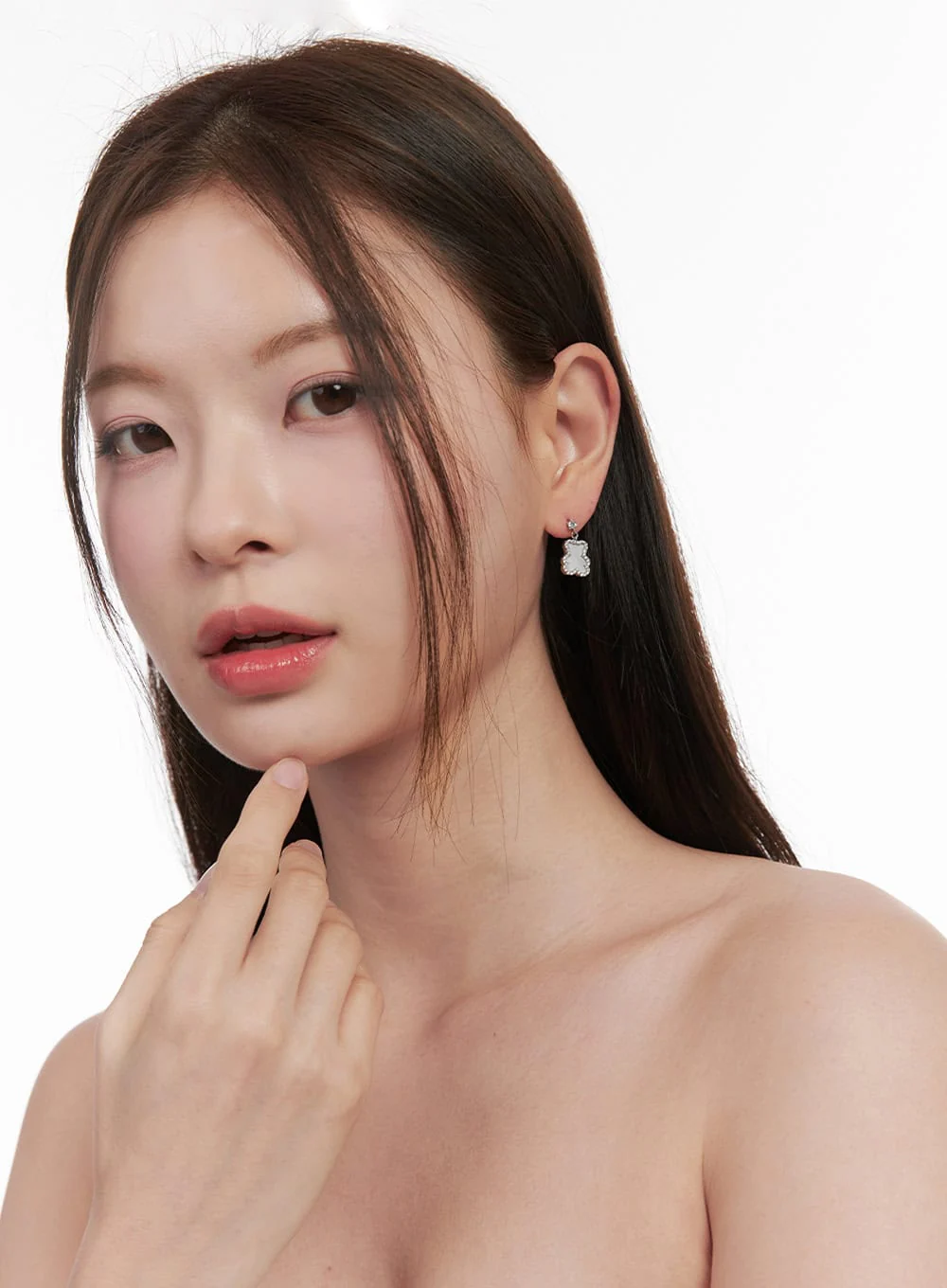 Iris Bear Cubic Earrings IF527 - Image 3