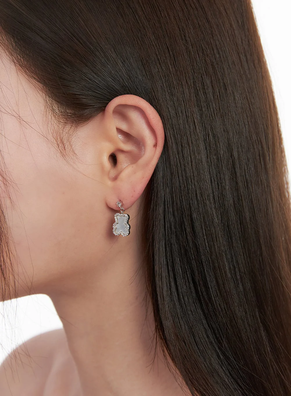 Iris Bear Cubic Earrings IF527 - Image 4