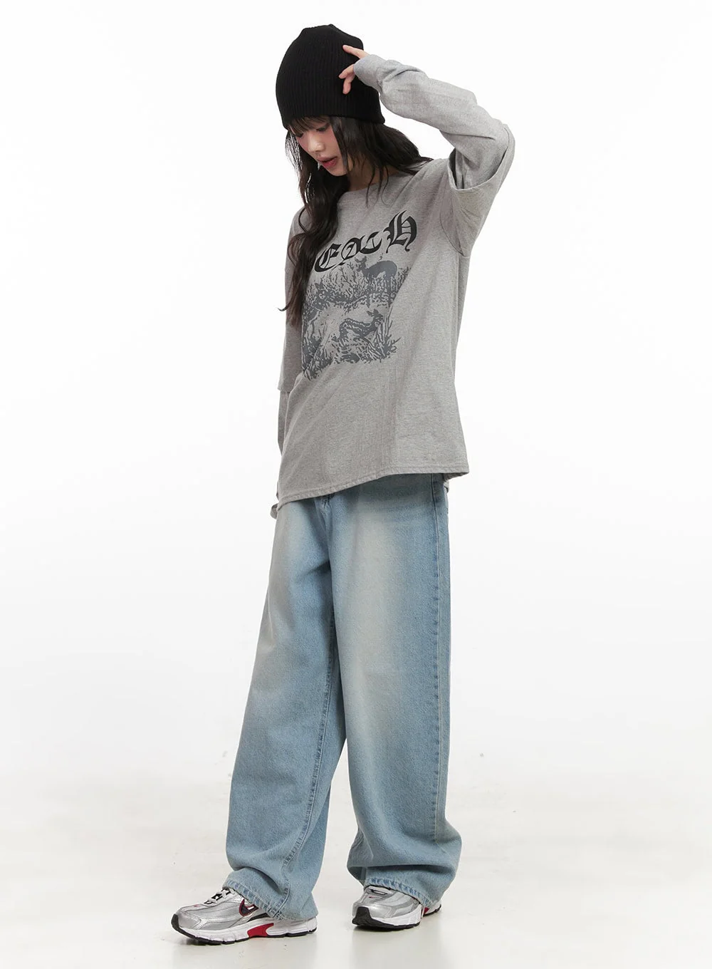 Isabelle Washed Wide-Leg Jeans CJ528 - Image 4