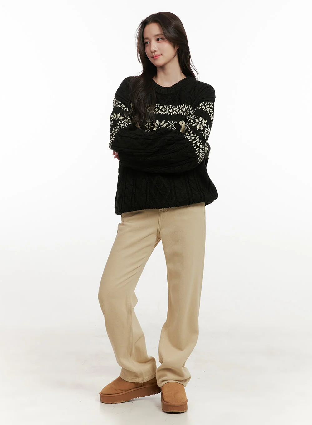 Isolde Solid Cotton Straight Fit Pants ON429 - Image 5