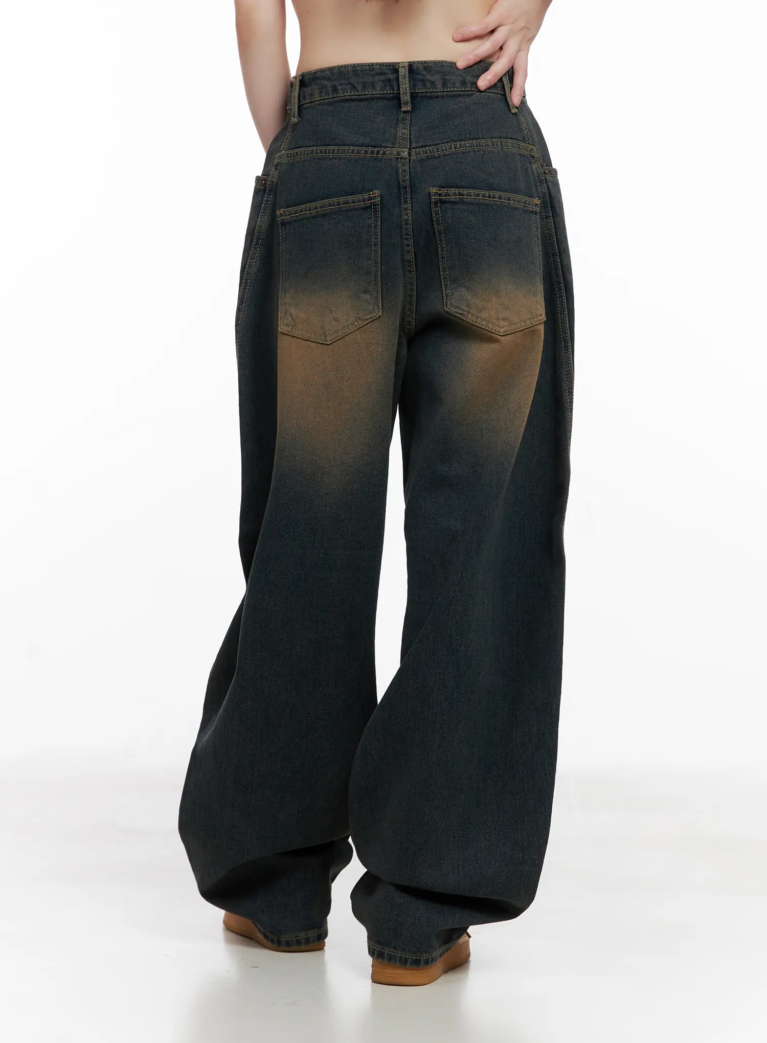 Jaycee Vintage Wash Baggy Jeans CG519 - Image 7