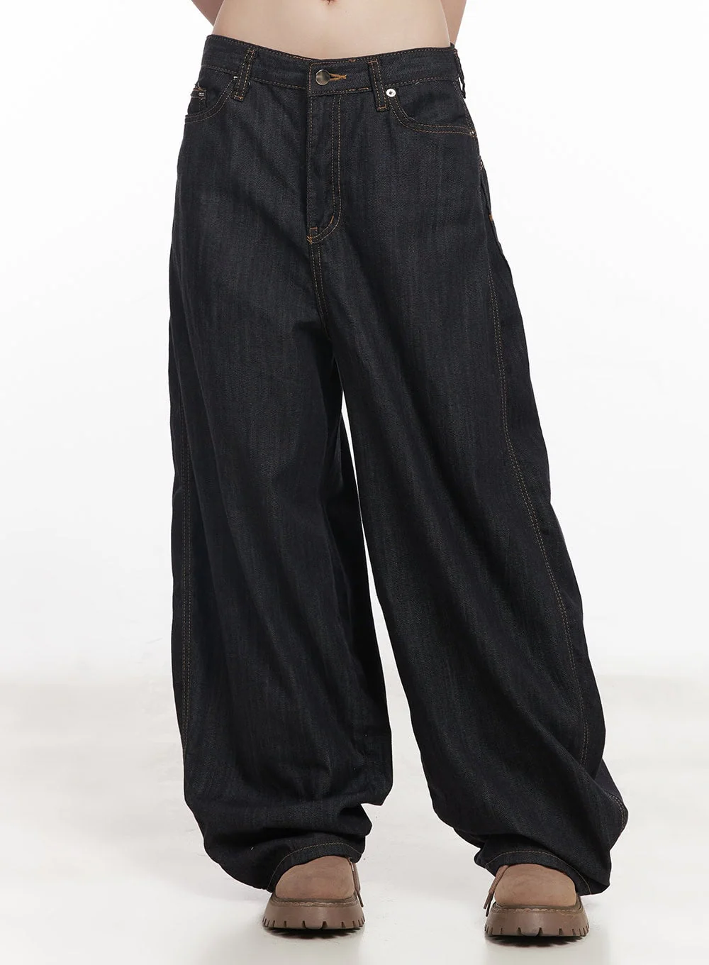 Jessie Stitched Wide-Leg Jeans CY520