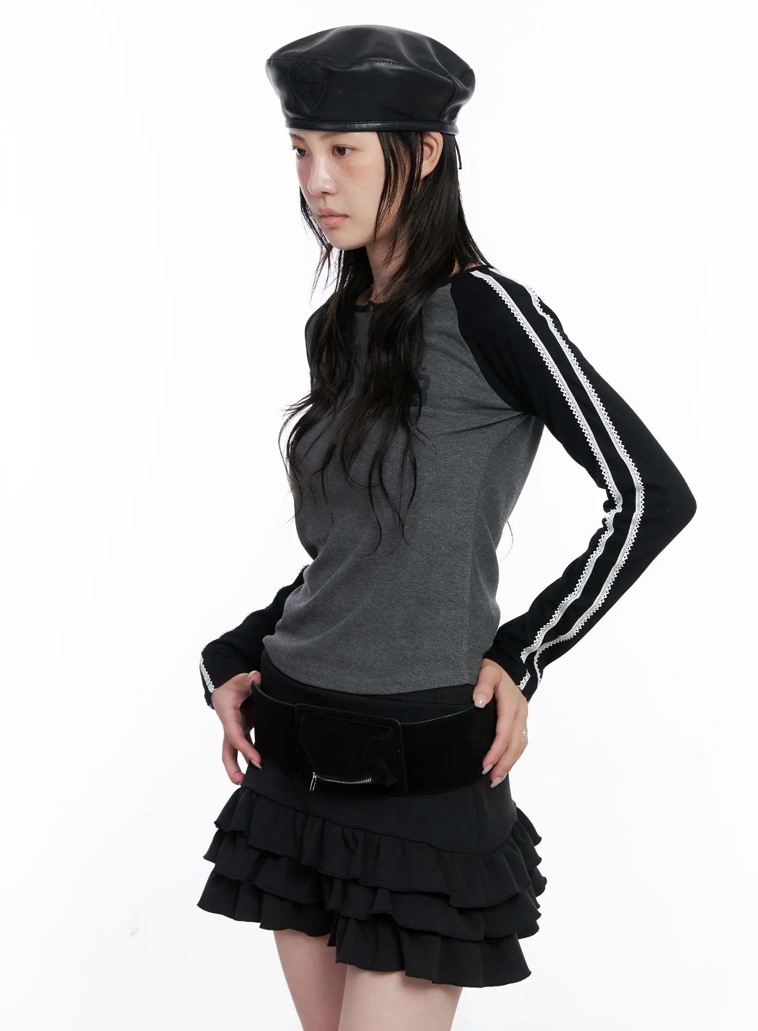 John Suede Pocketed Waist Belt CS529 - Image 2
