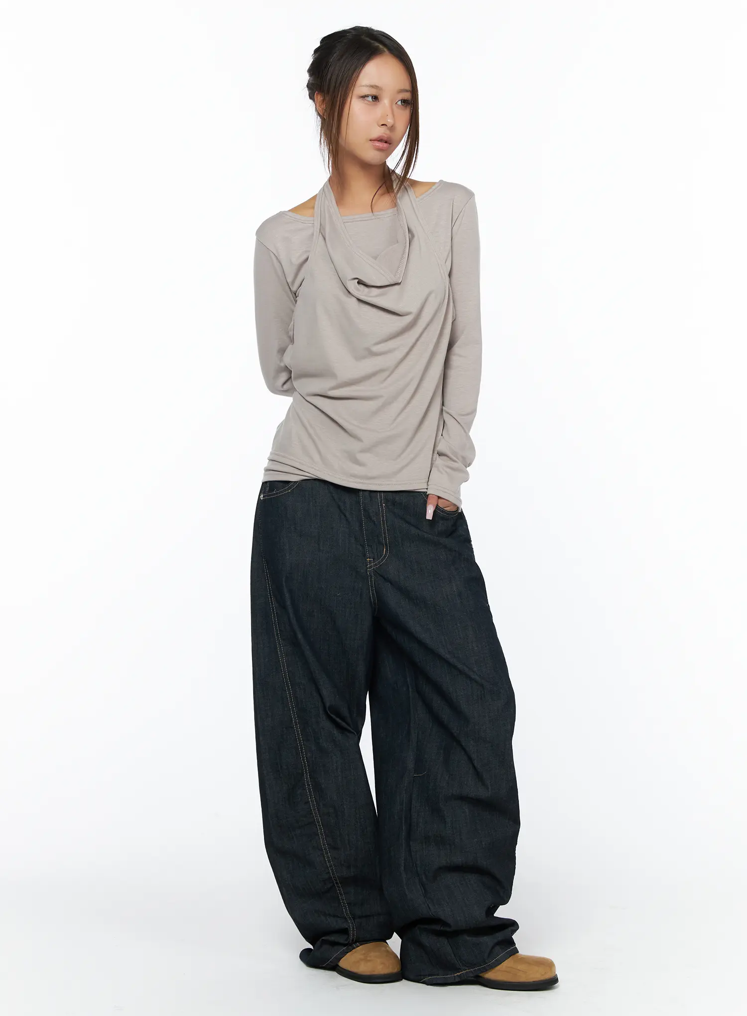 Juju Vintage Style Baggy Jeans CA516 - Image 5