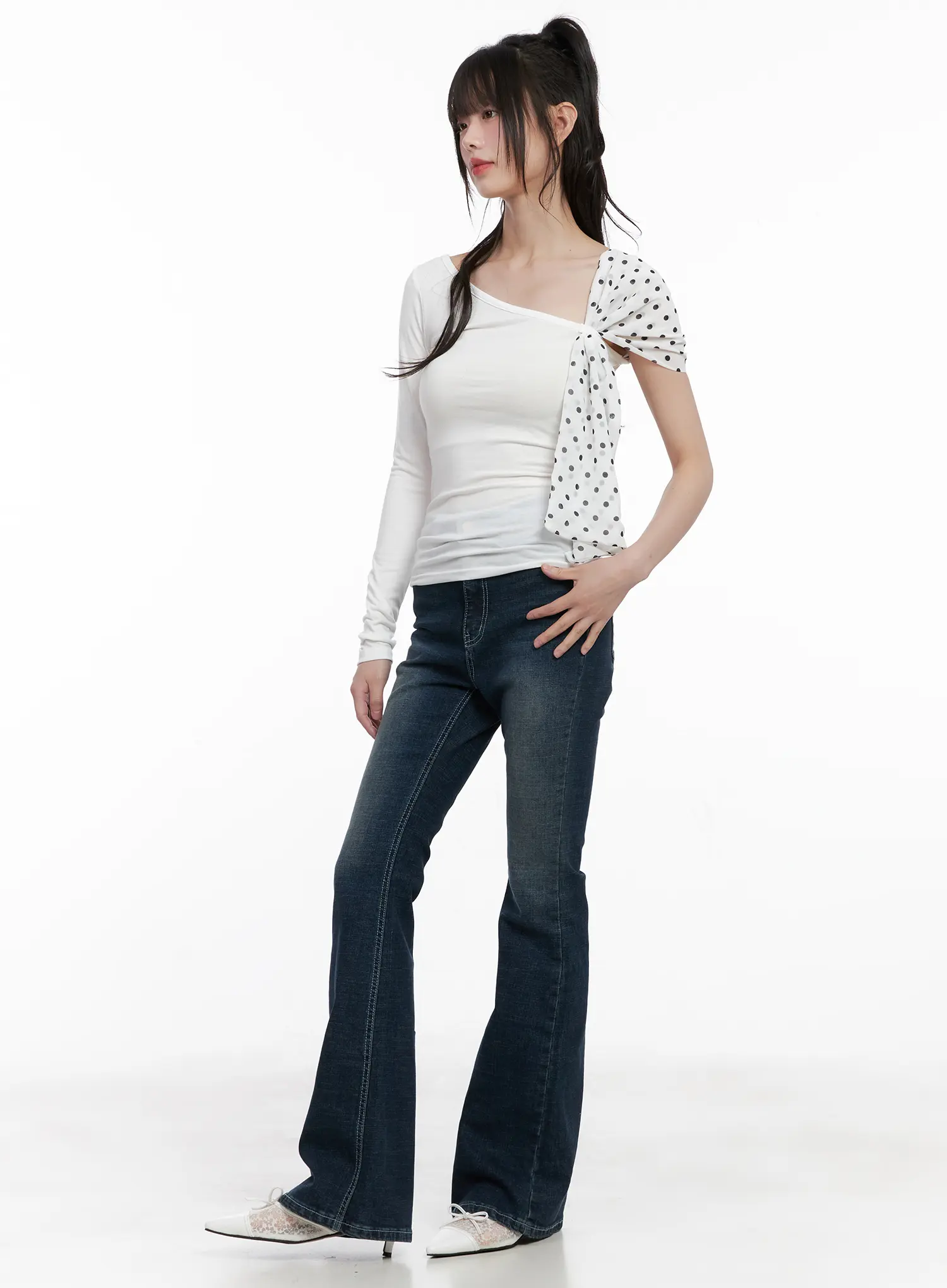 Juli High Waist Bootcut Jeans CG519 - Image 4