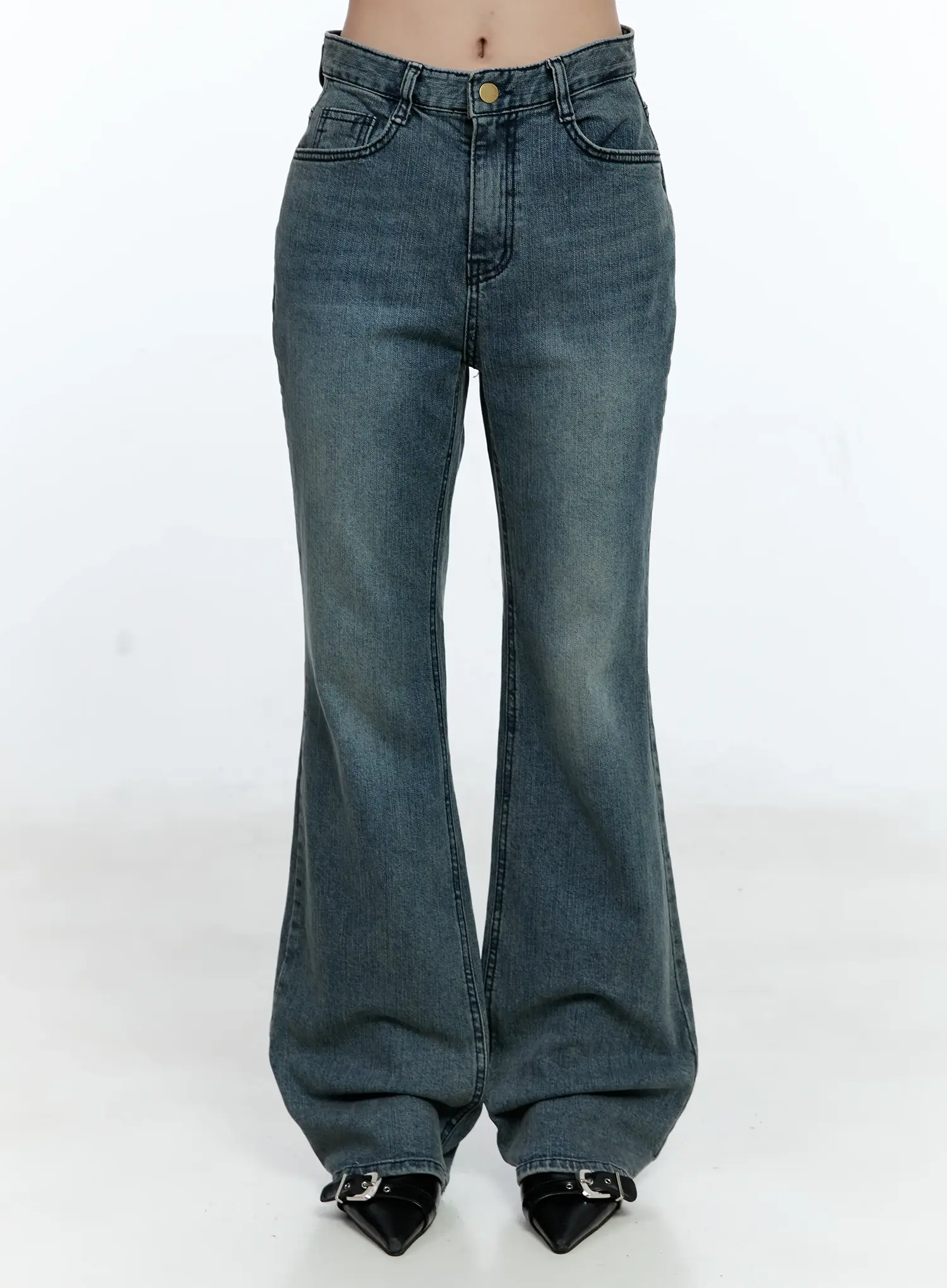 Juliet Washed Flare Denim Jeans CG513