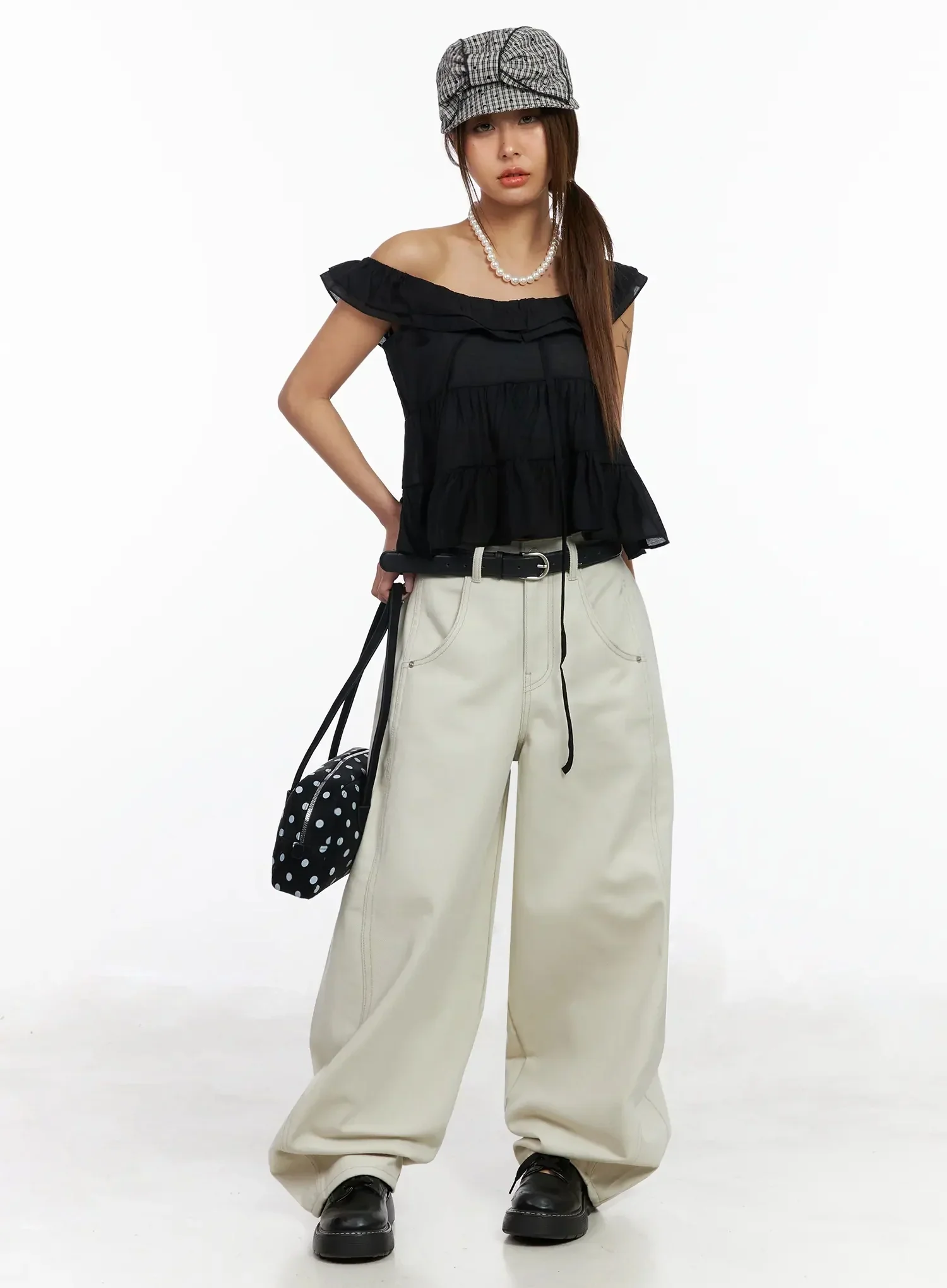 Juniper Wing Print Baggy Jeans IA527 - Image 5