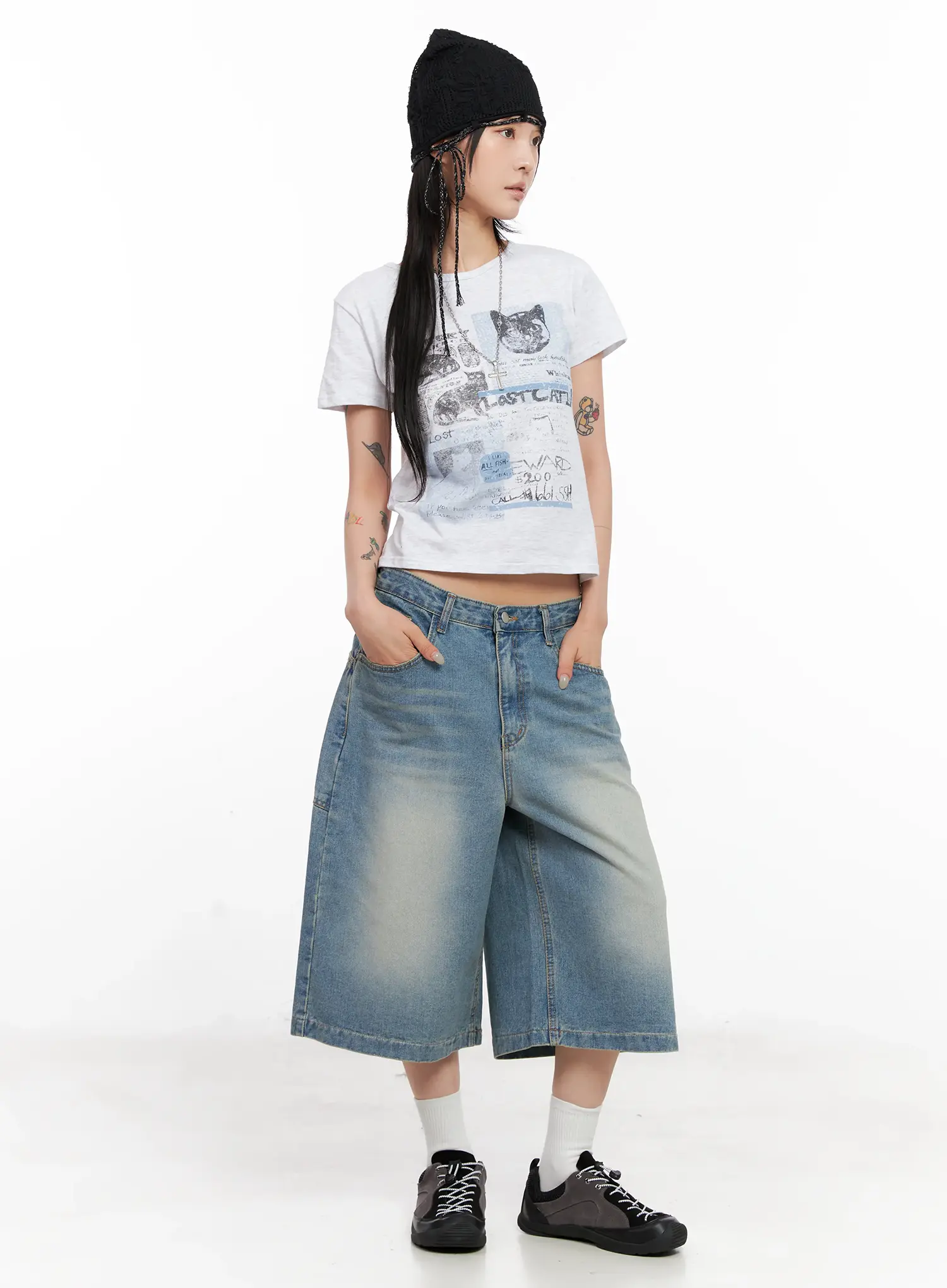 Kitty Graphic Cropped Tee CL525 - Image 6