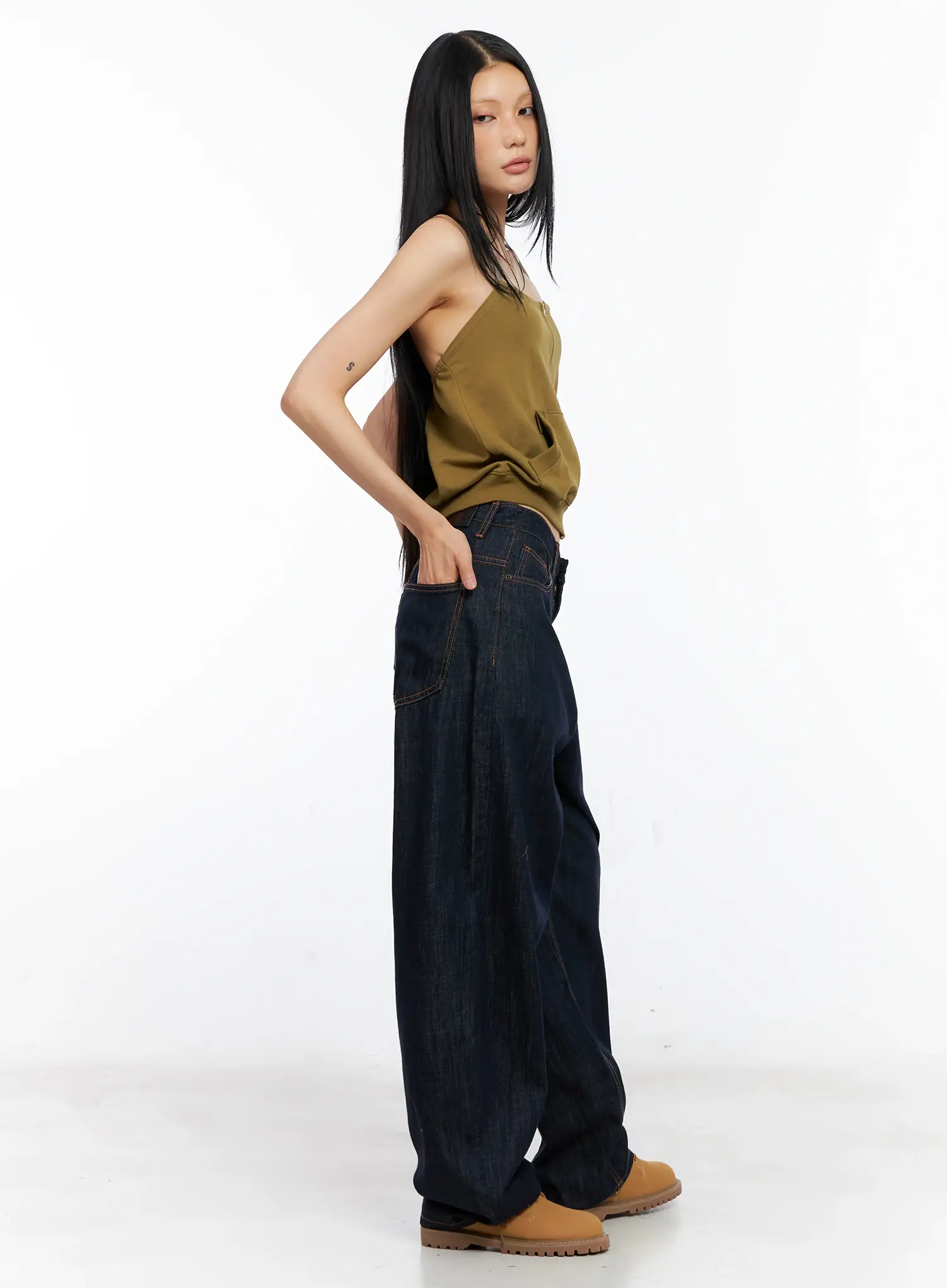 Knit Zip-Up Halter Top CL529 - Image 3