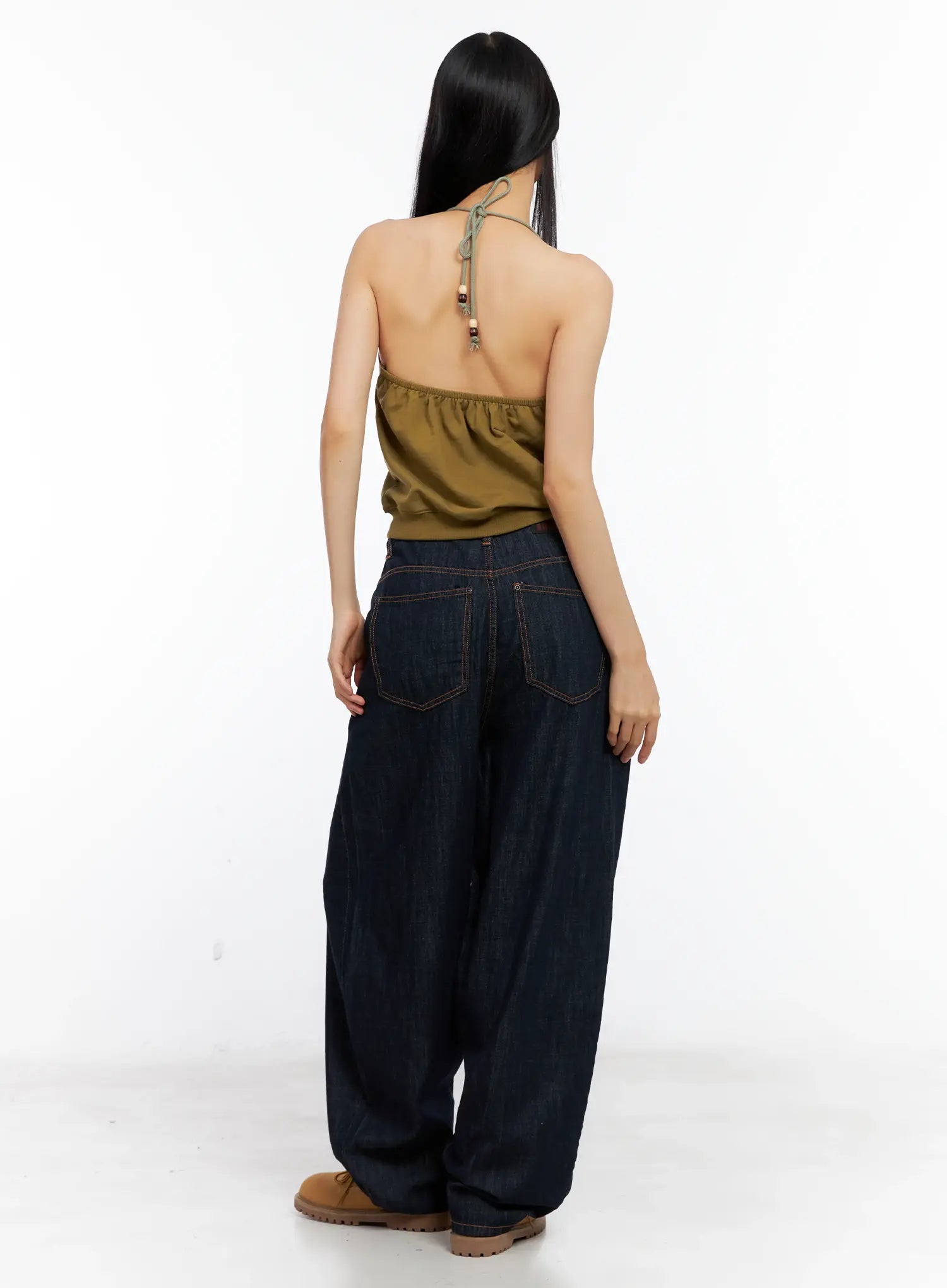 Knit Zip-Up Halter Top CL529 - Image 4