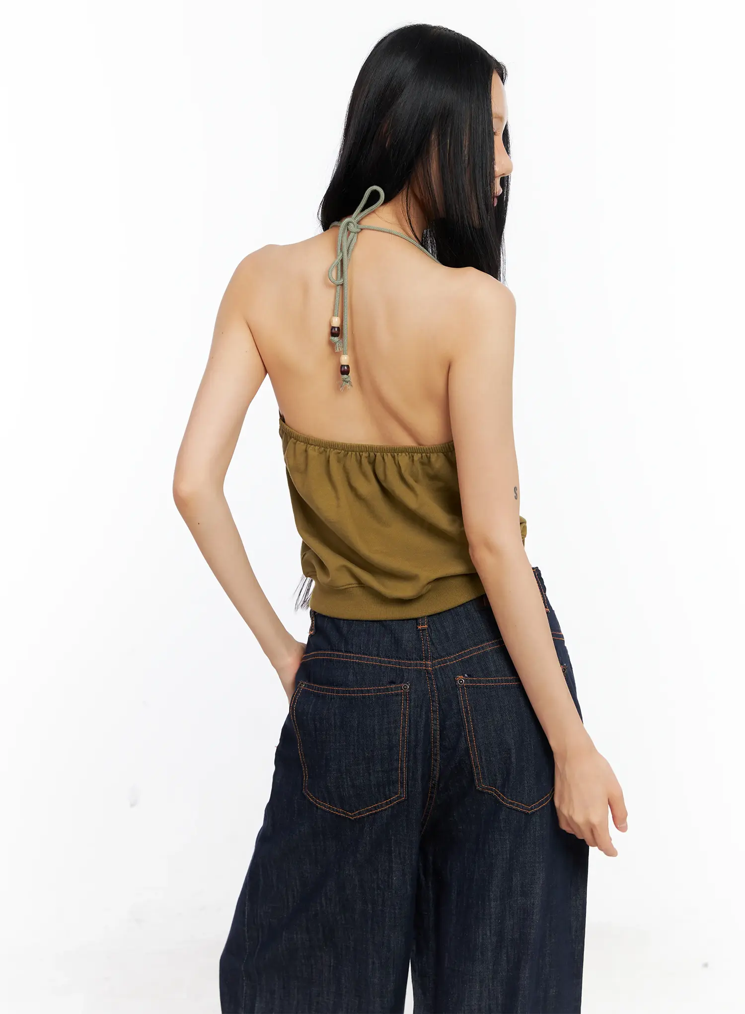 Knit Zip-Up Halter Top CL529 - Image 7