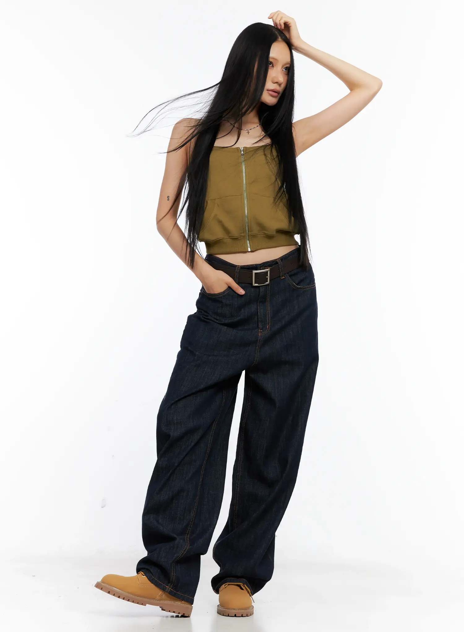 Knit Zip-Up Halter Top CL529 - Image 8