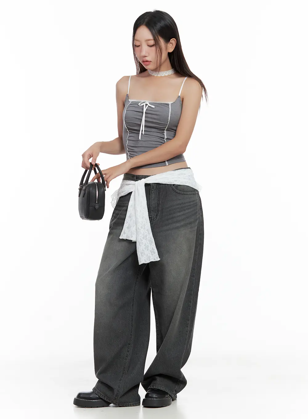 Kumi Washed Wide-Leg Summer Denim Jeans CL508 - Image 3