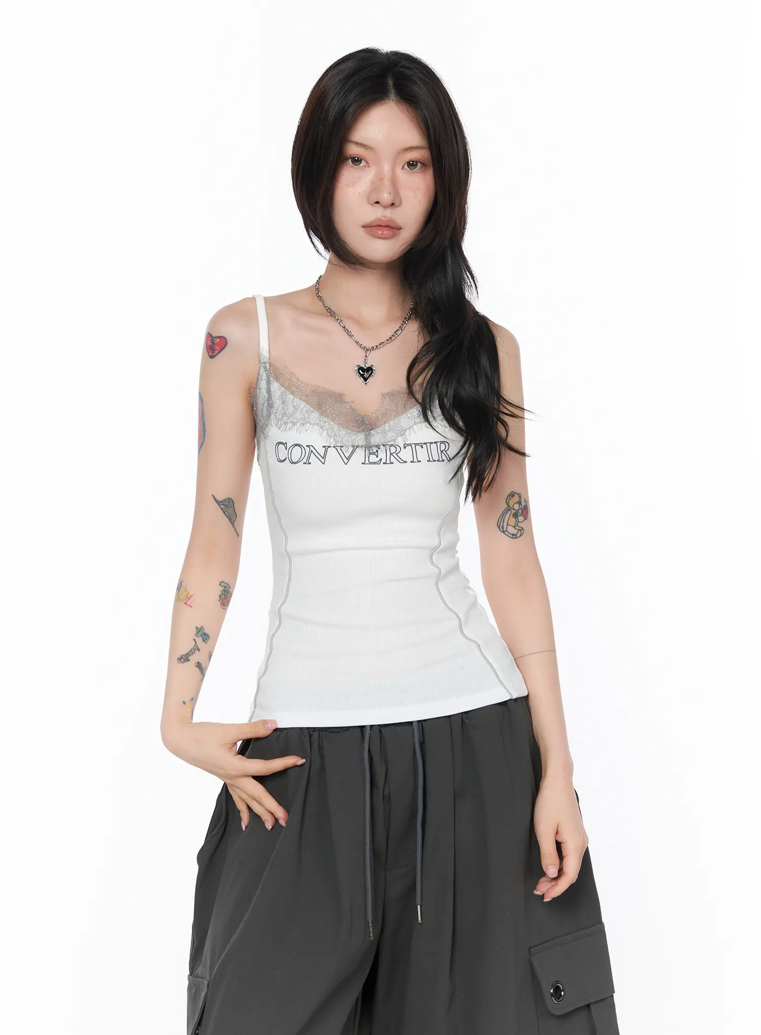 Lace Detail Cami Top CA524 - Image 10