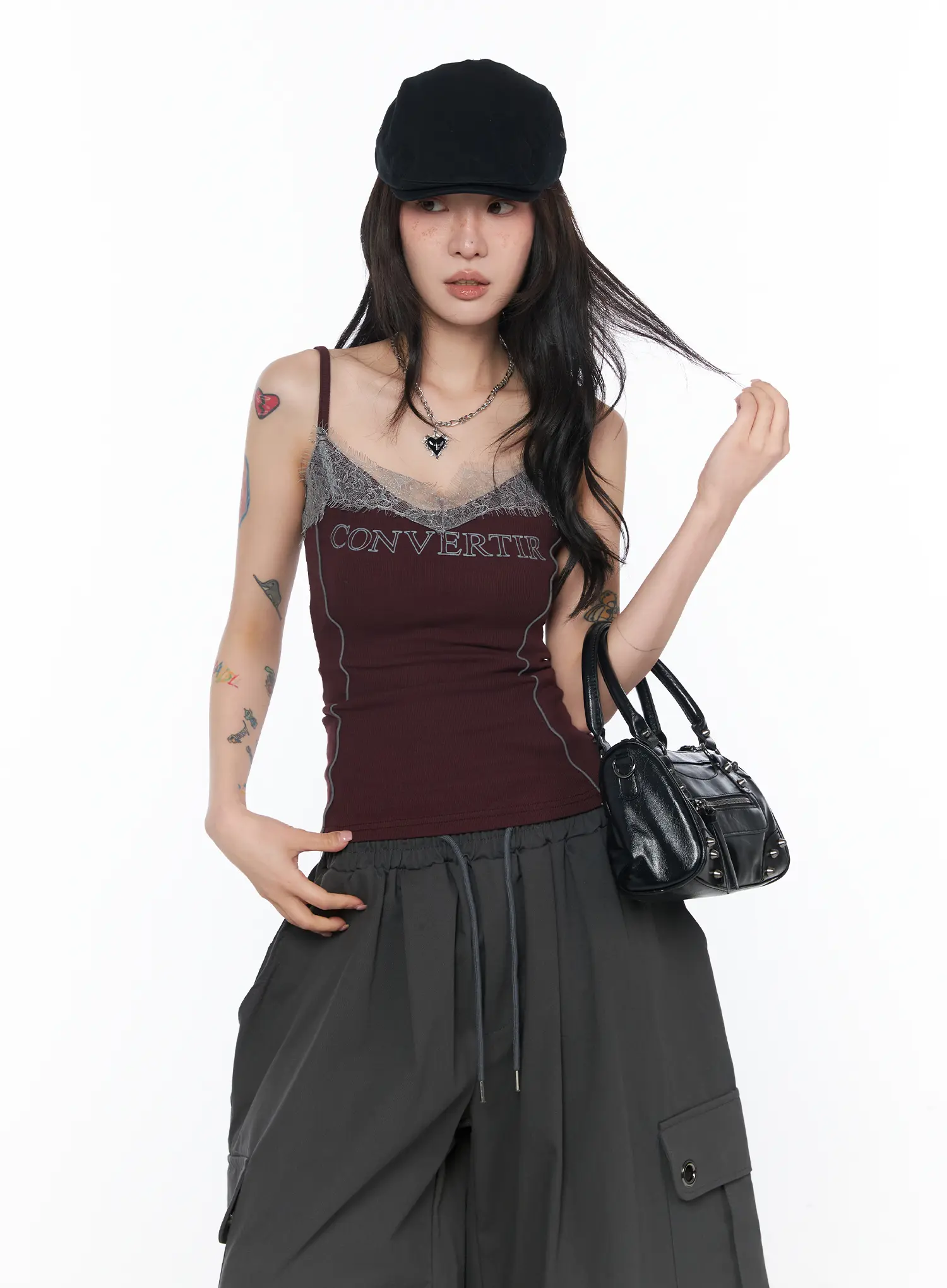 Lace Detail Cami Top CA524 - Image 9