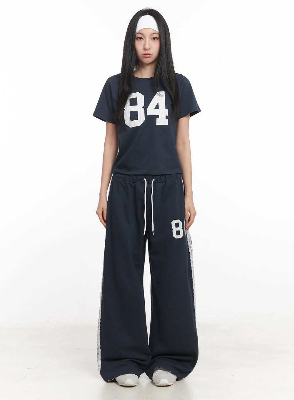 Lace Embroidered "84" Graphic Tee IY516 - Image 5