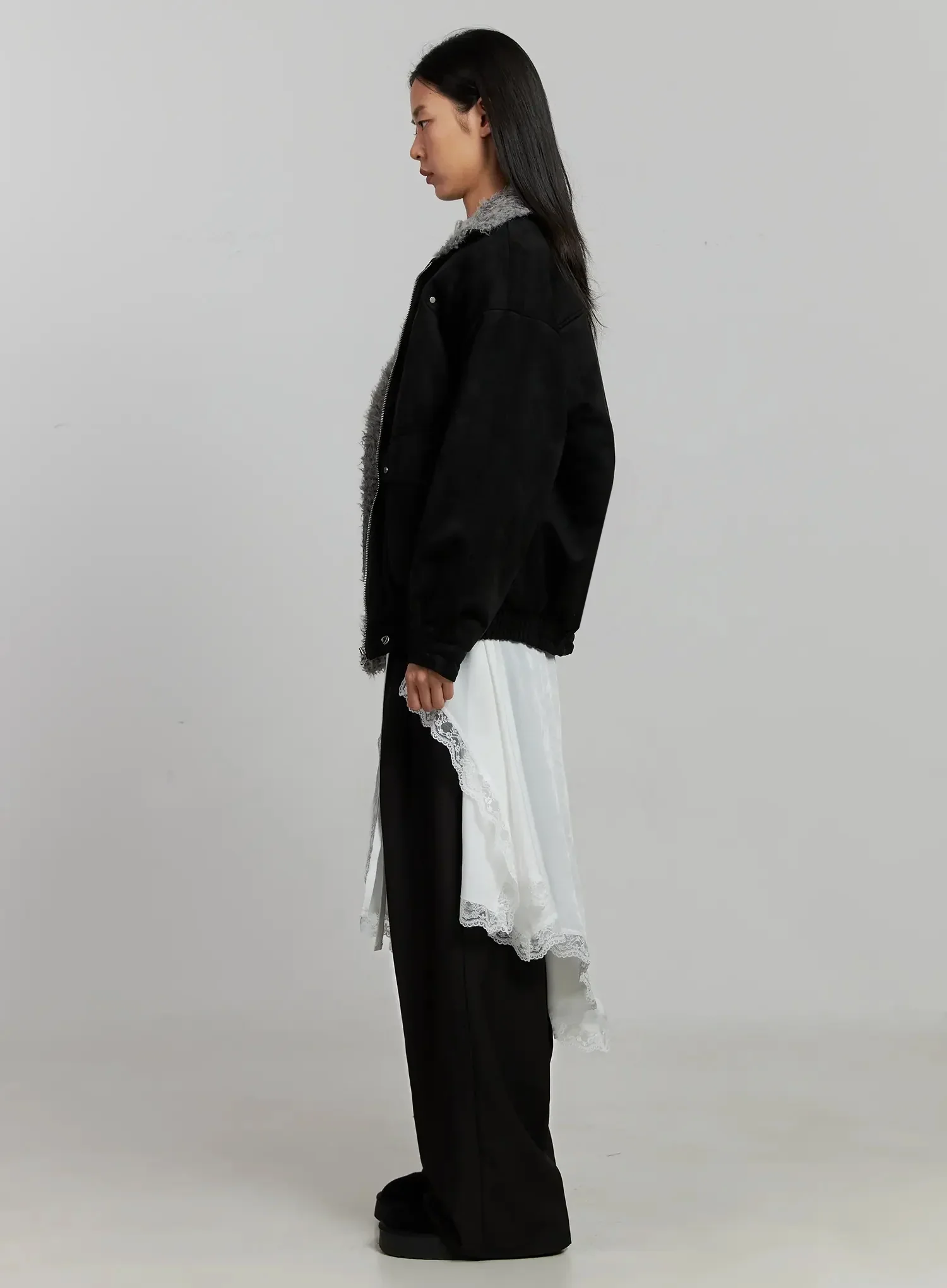Lace Overlay Skirt IJ505 - Image 8