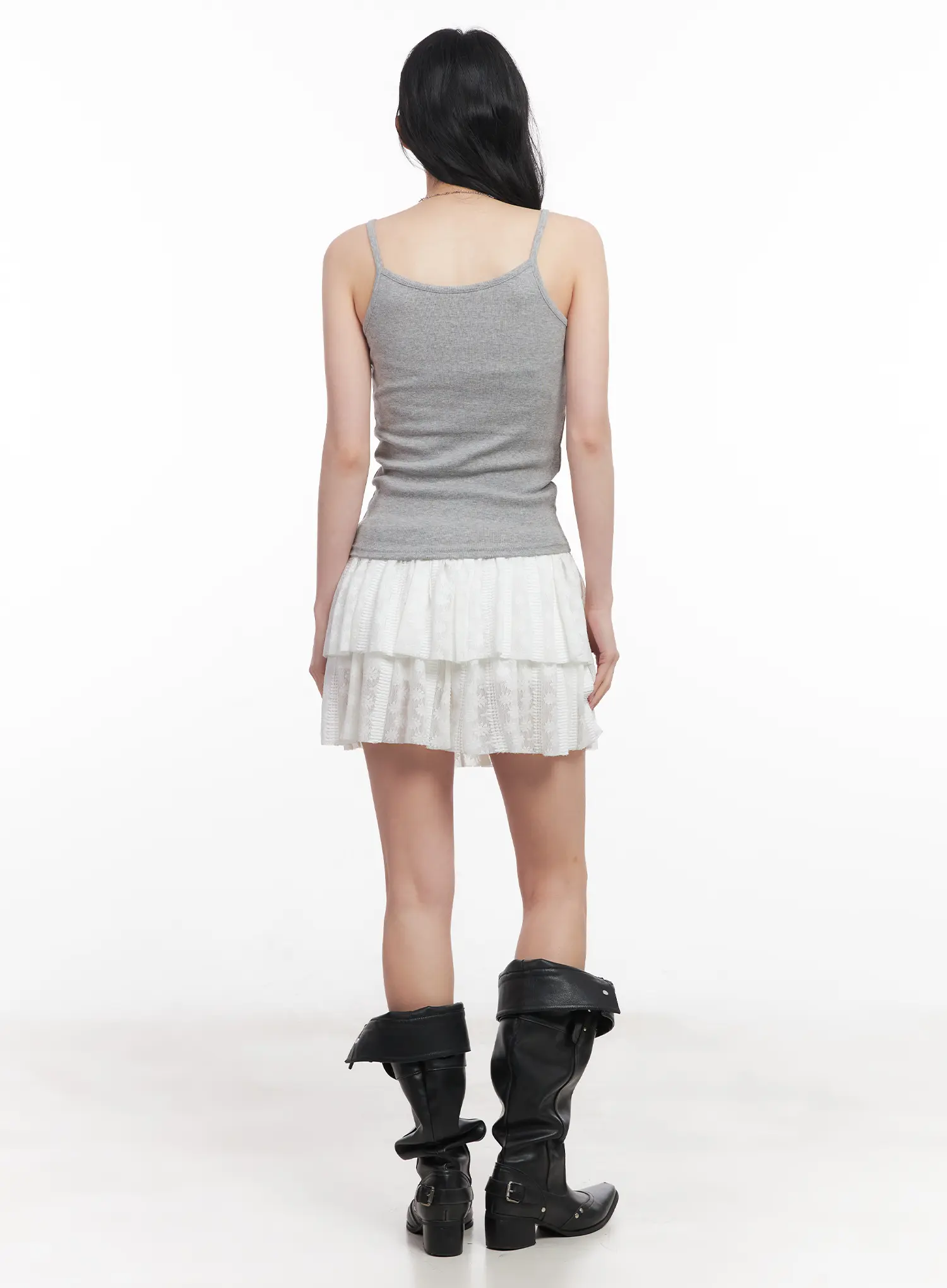 Lace Ruffle Mini Skirt CU510 - Image 6