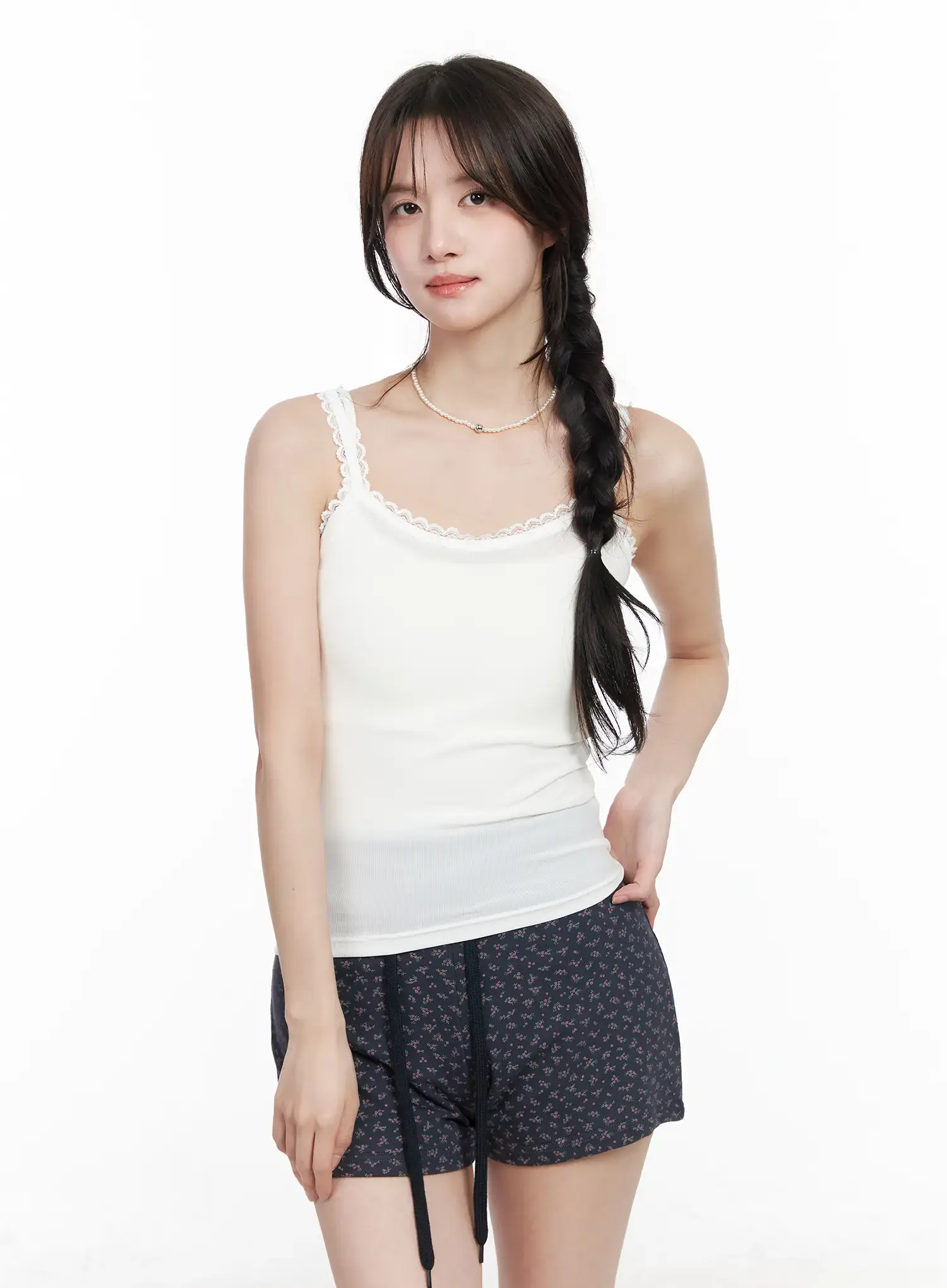 Lace Trim Crop Tank Top CM527 - Image 11
