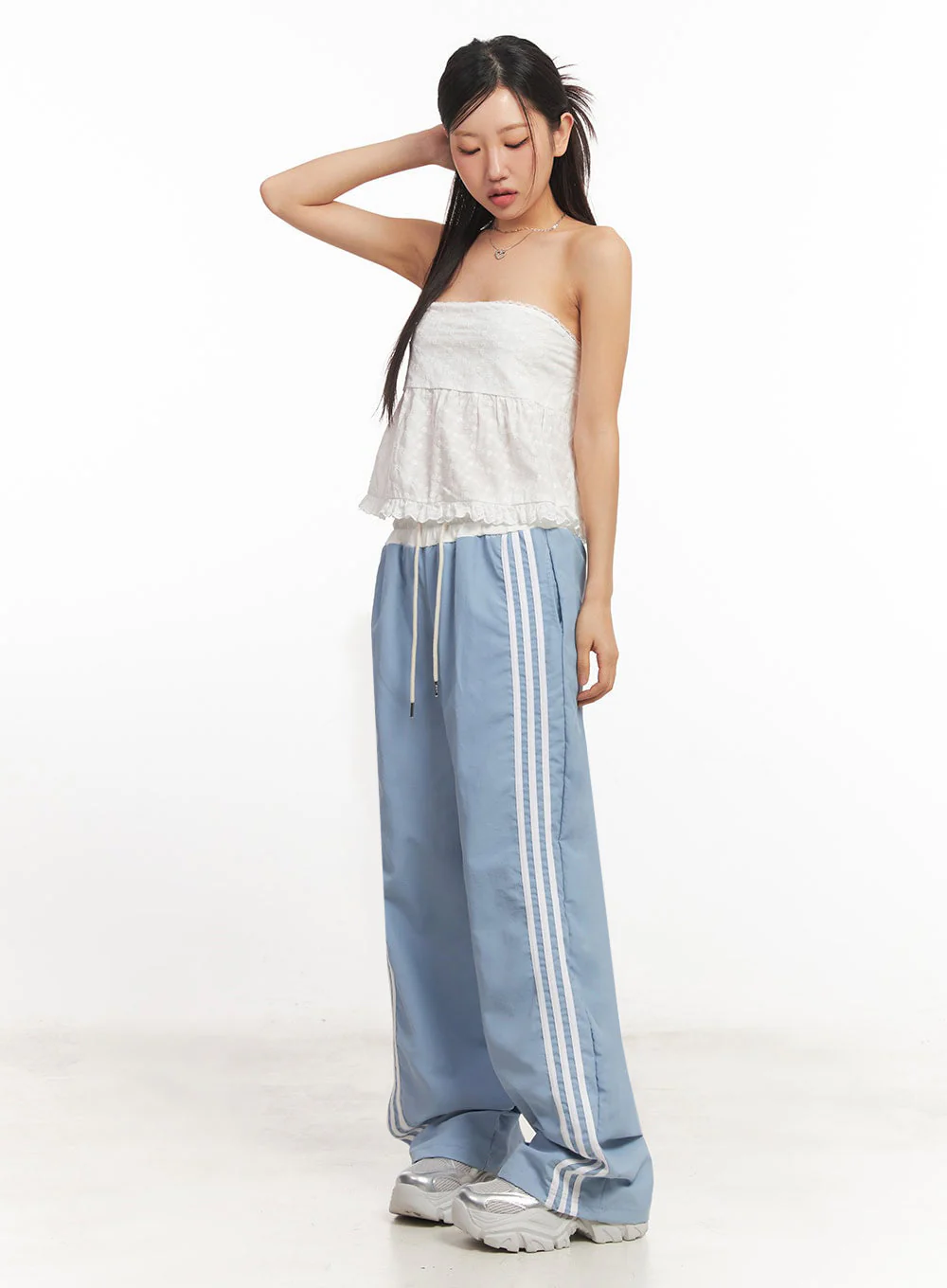 Lace-Trim Frilly Tube Top IA525 - Image 12