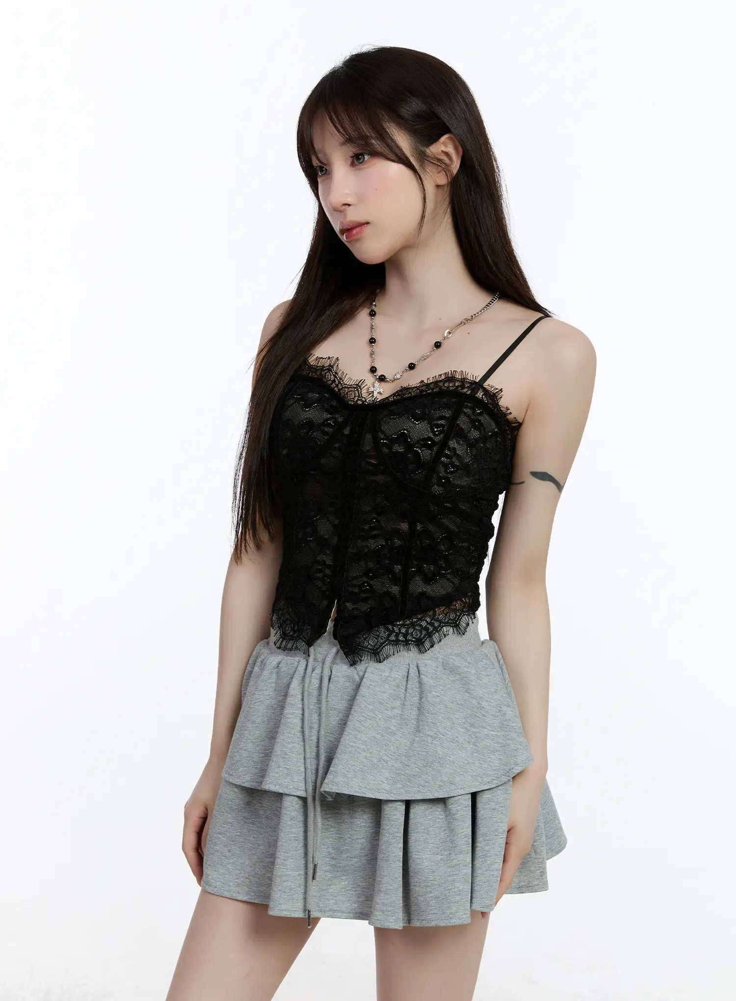 Lace-Trim Layered Cami CA501 - Image 2