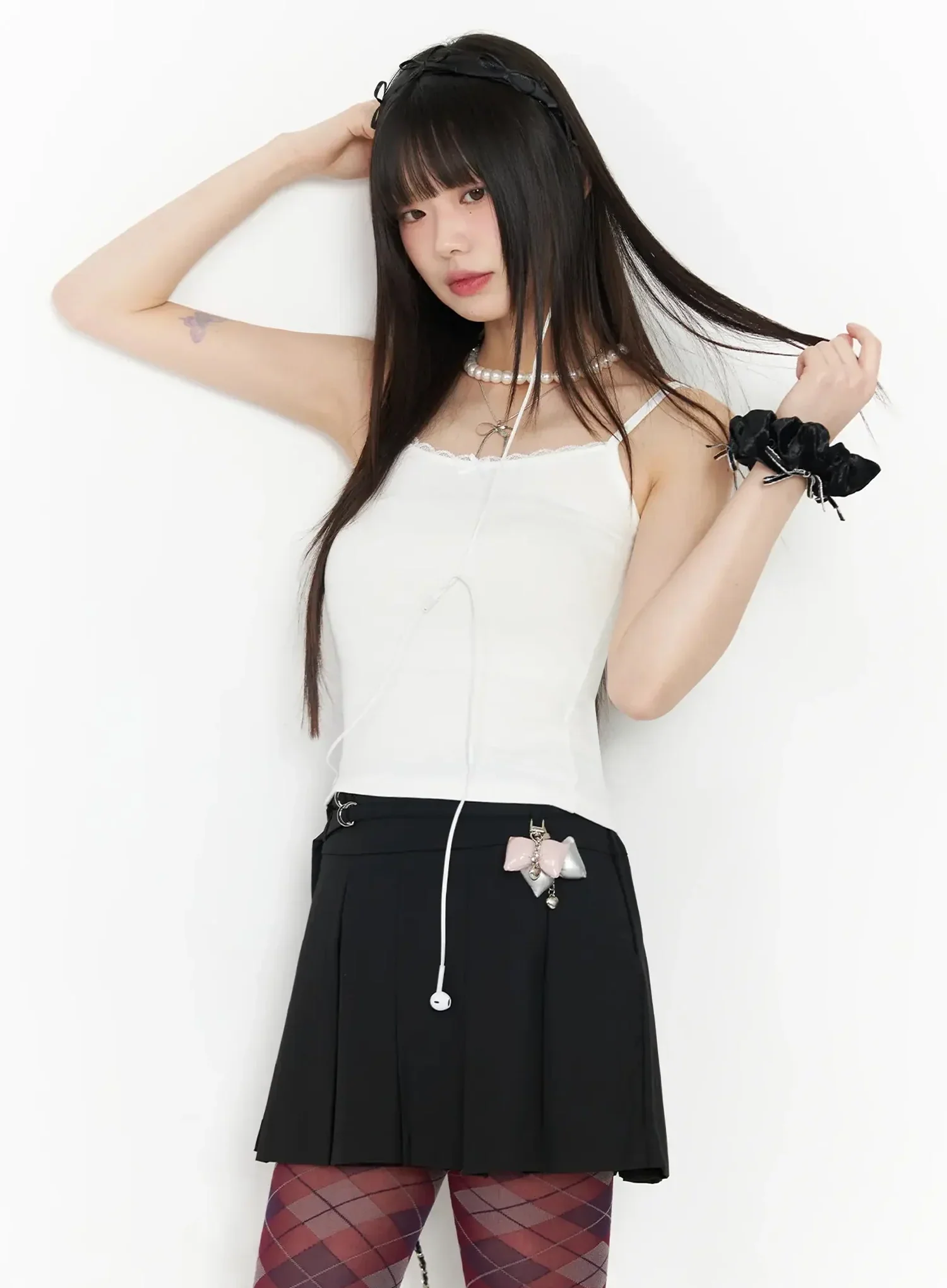 Lace Trim Ribbon Camisole IM523