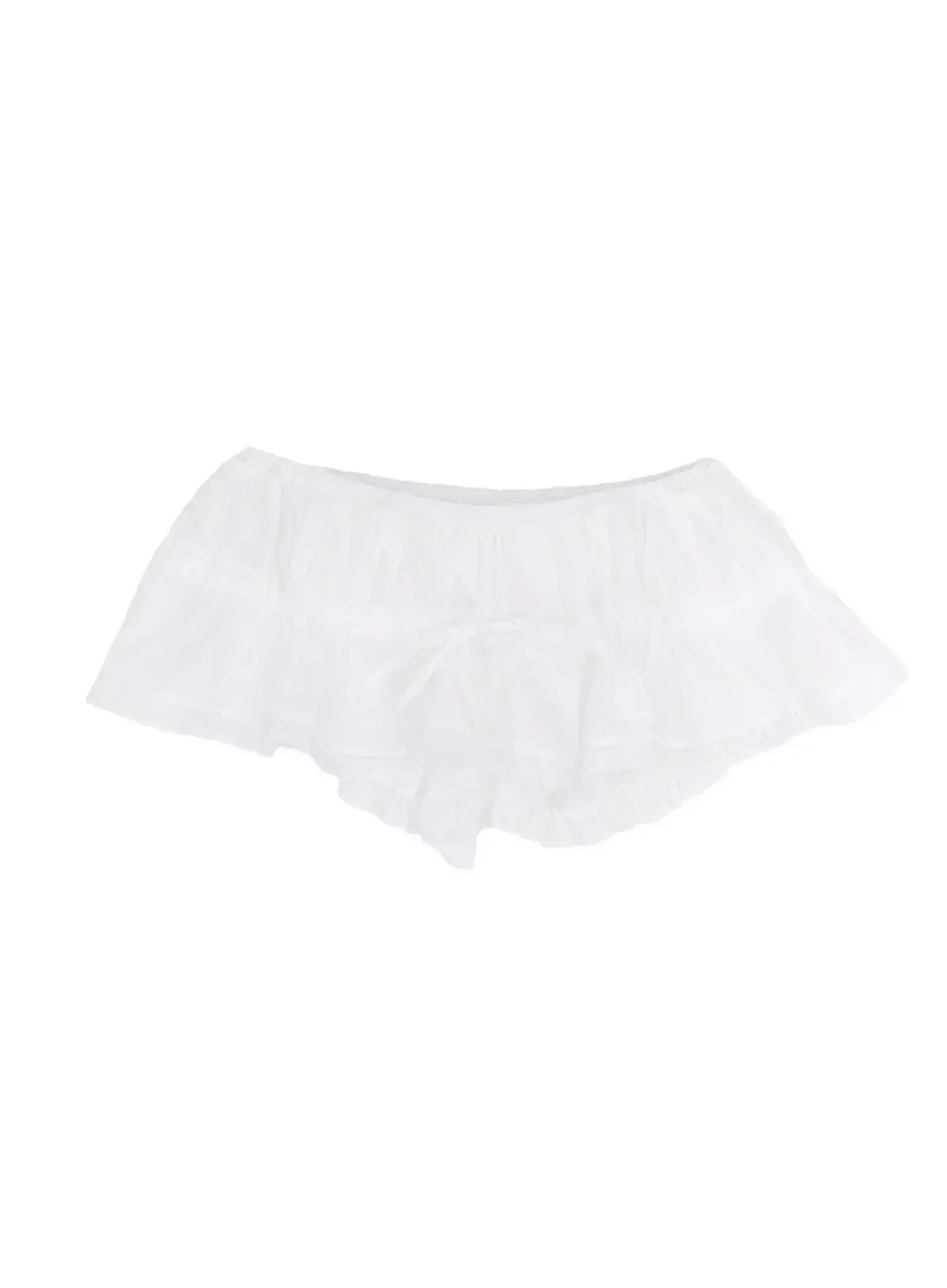 Lace Trim Ribbon Mini Skirt IA507 - Image 14
