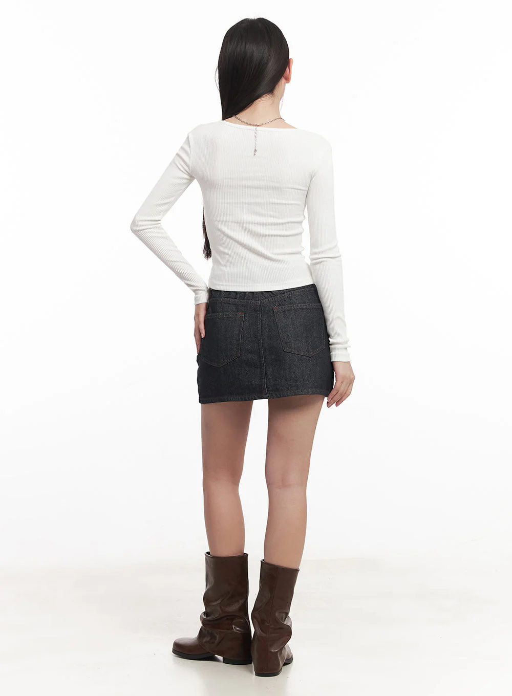 Lace-Up Corset Cardigan Top IM528 - Image 12
