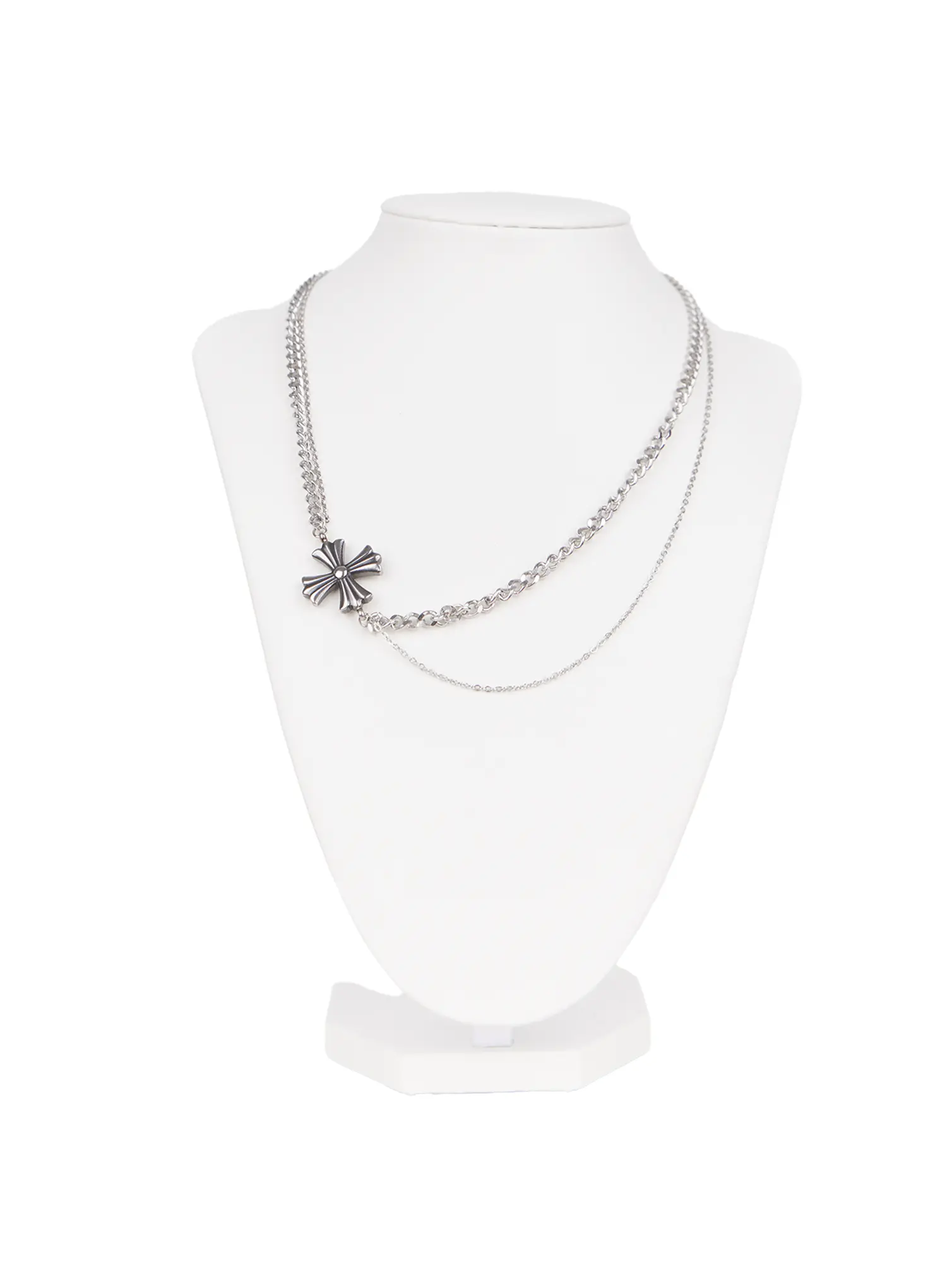 Layered Chain Pendant Necklace CL501 - Image 6