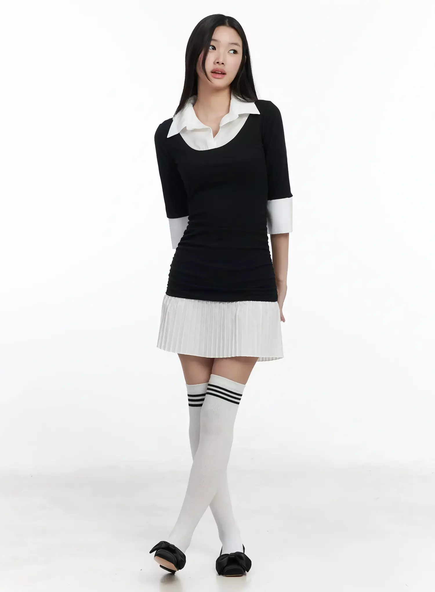 Layered Collar Mini Dress IM502 - Image 5