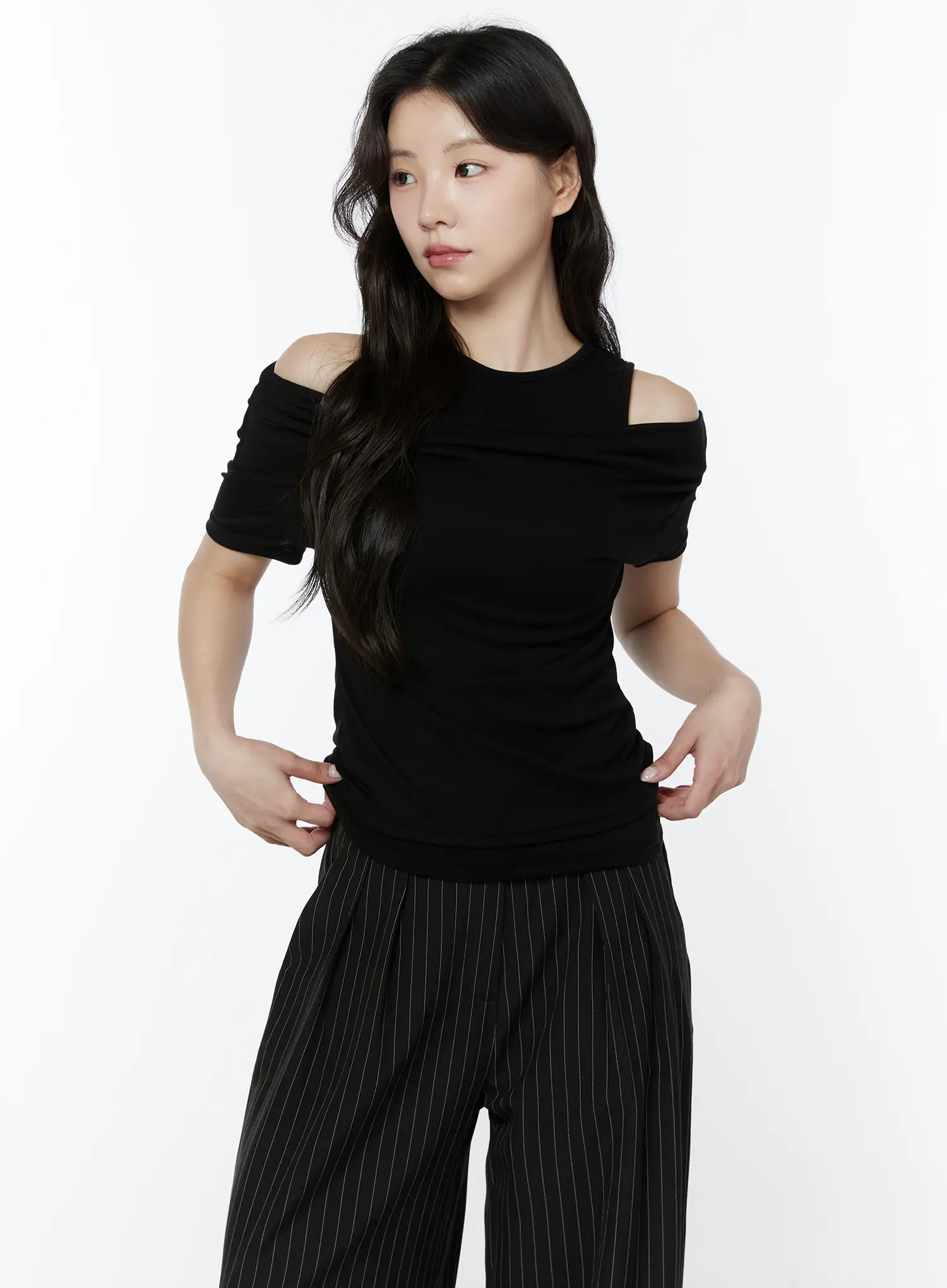 Layered Tank Off-Shoulder Tee IY511 - Image 11