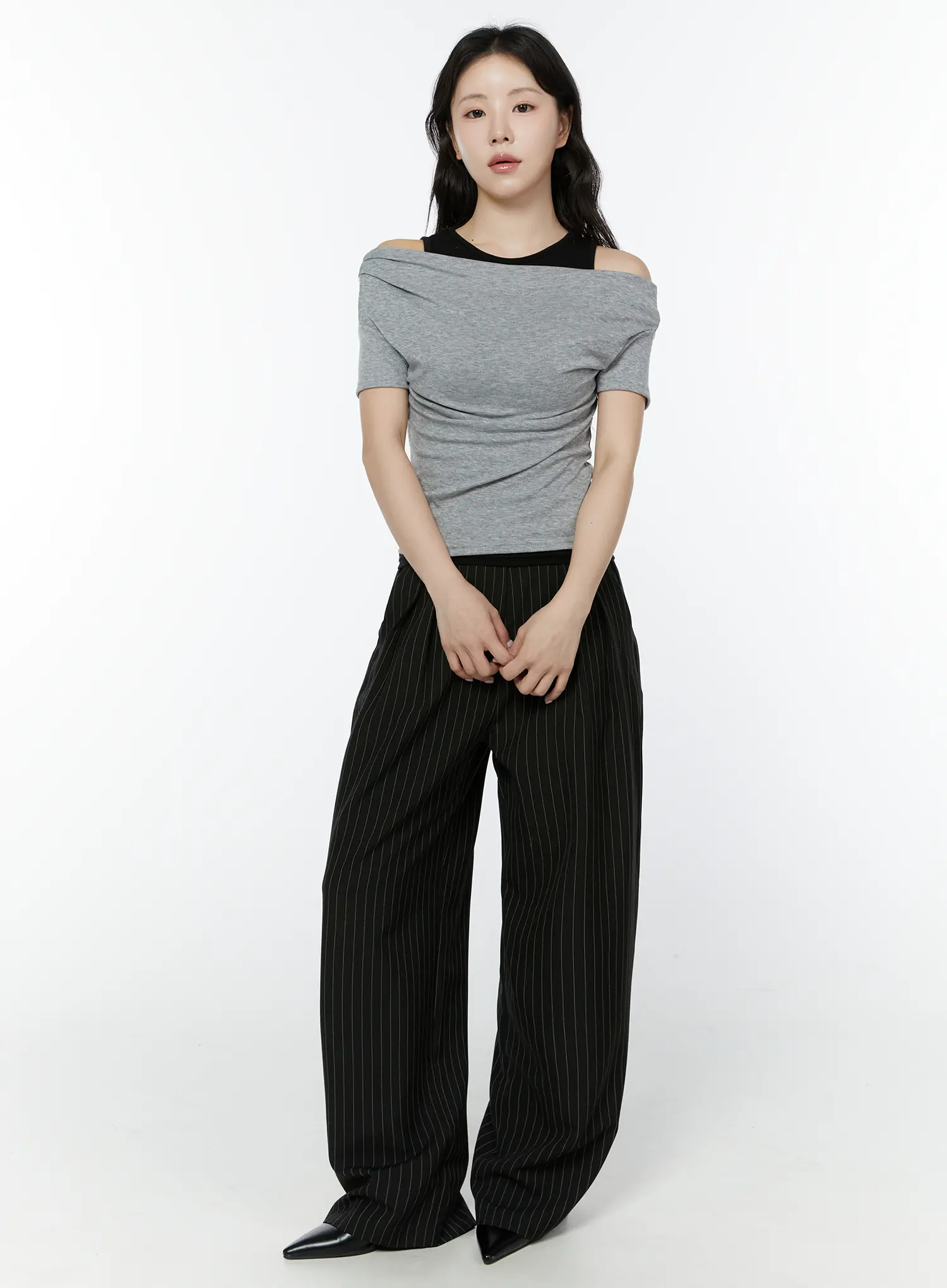 Layered Tank Off-Shoulder Tee IY511 - Image 3