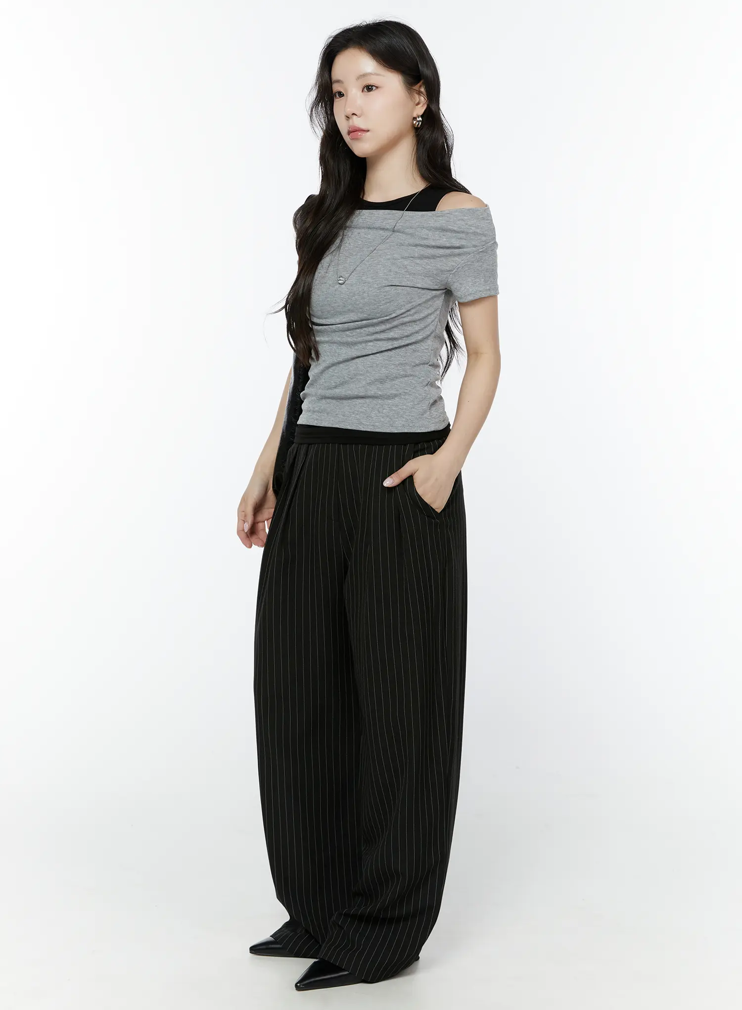 Layered Tank Off-Shoulder Tee IY511 - Image 9