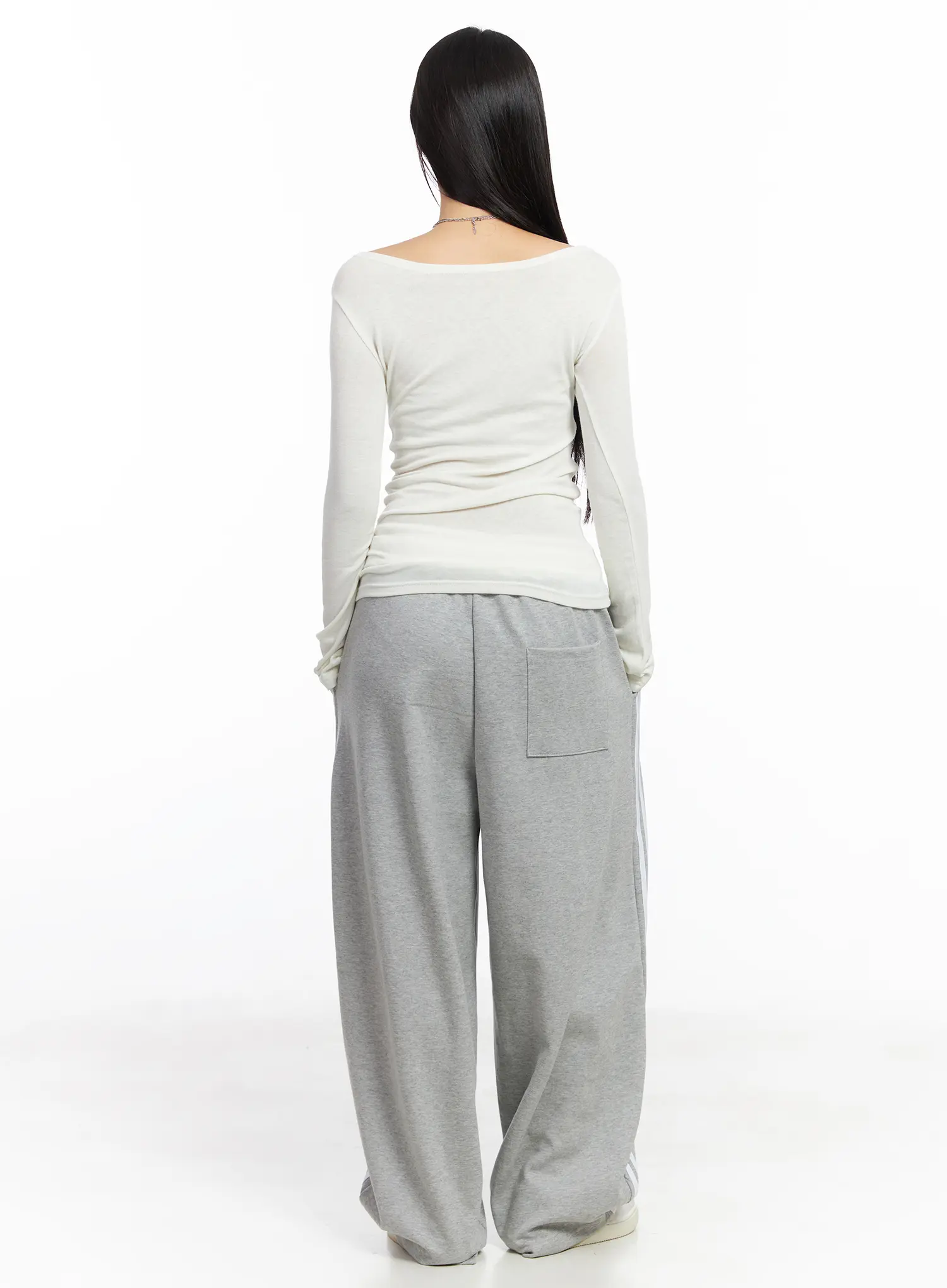 Layered Two-Tone Sweatpants CF506 - Image 8