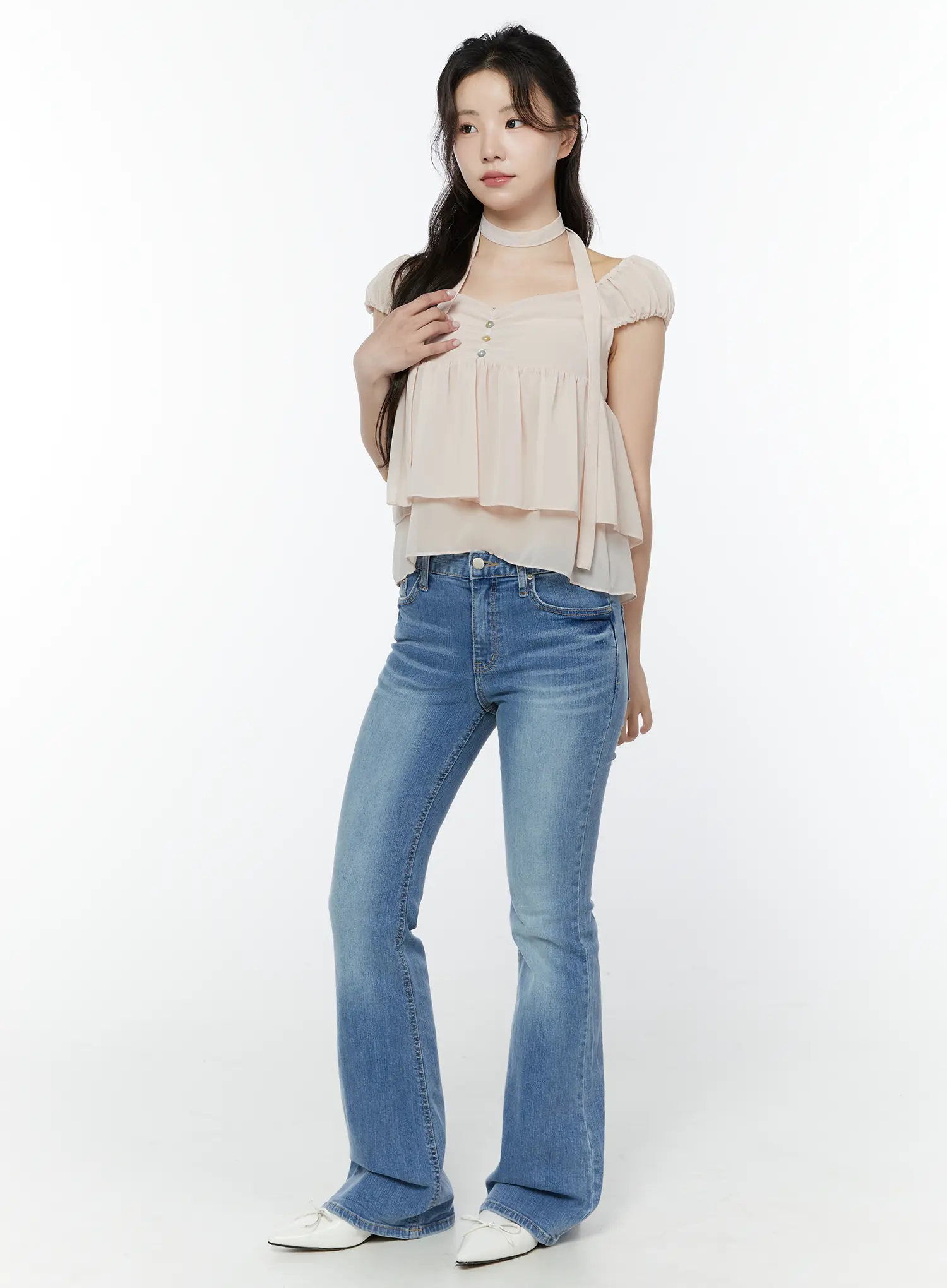 Leena Stretch Bootcut Jeans IY511 - Image 4