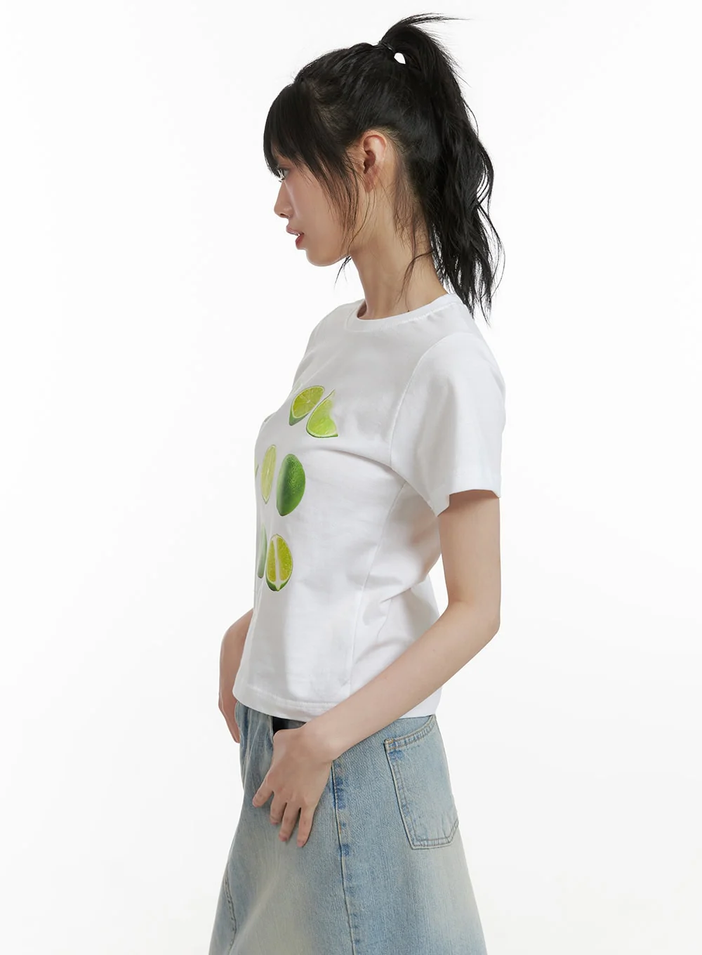 Lemon Lime Crop Tee CU410 - Image 3