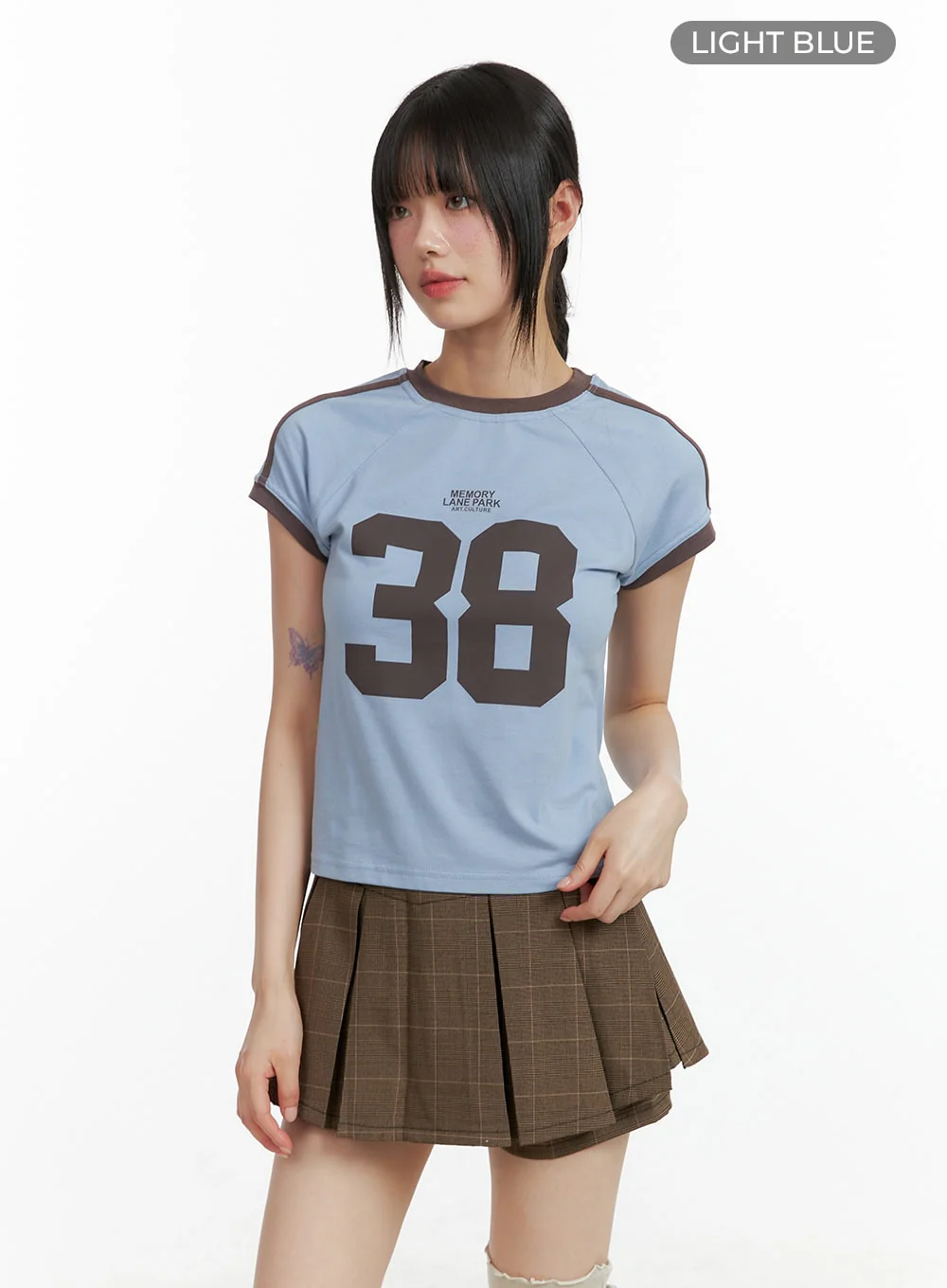 Lettering Crop Tee CL402 - Image 9